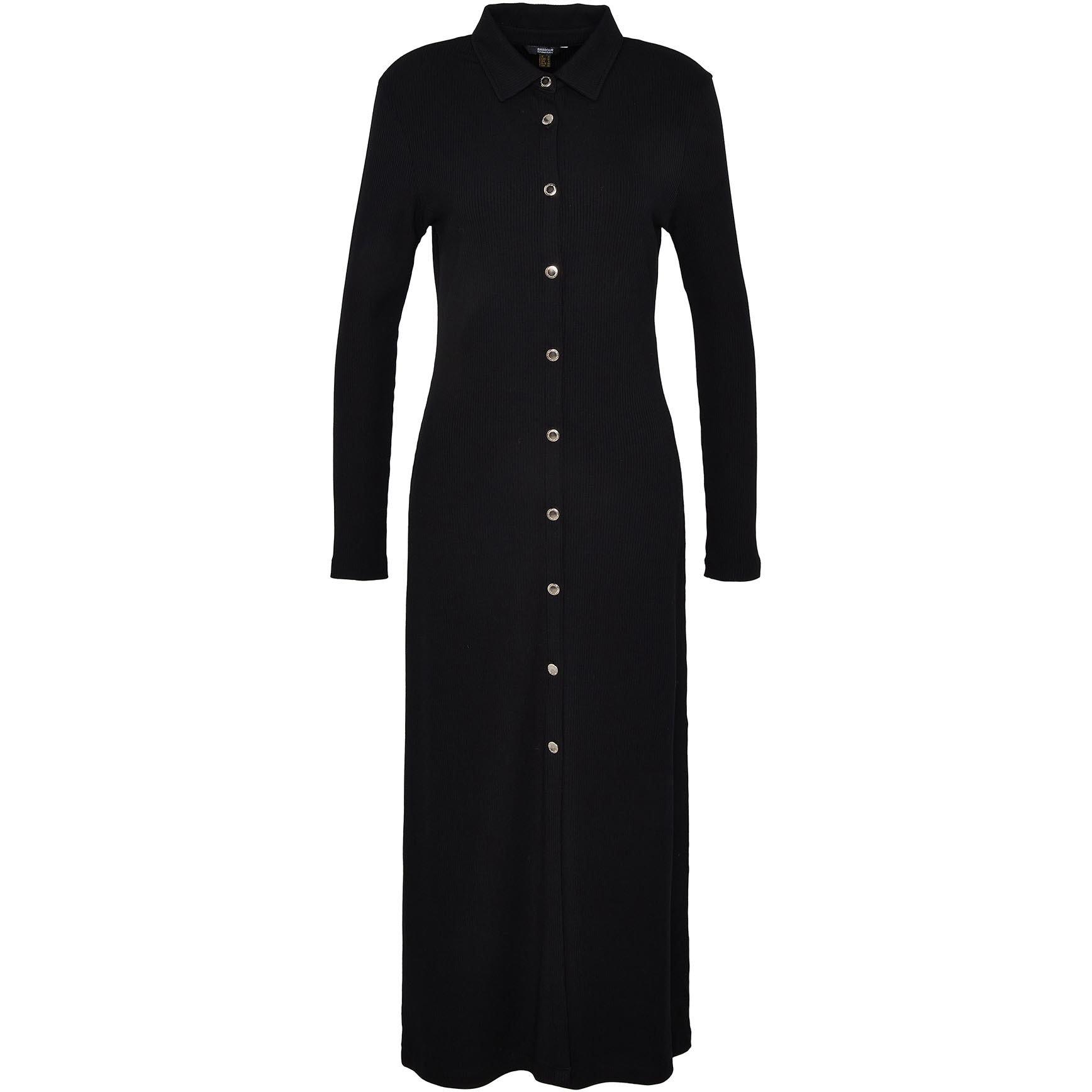 Black - Barbour International - Della Knitted Midi Dress - 7