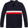 Corporate Colour Block Long Sleeve Polo Shirt Junior