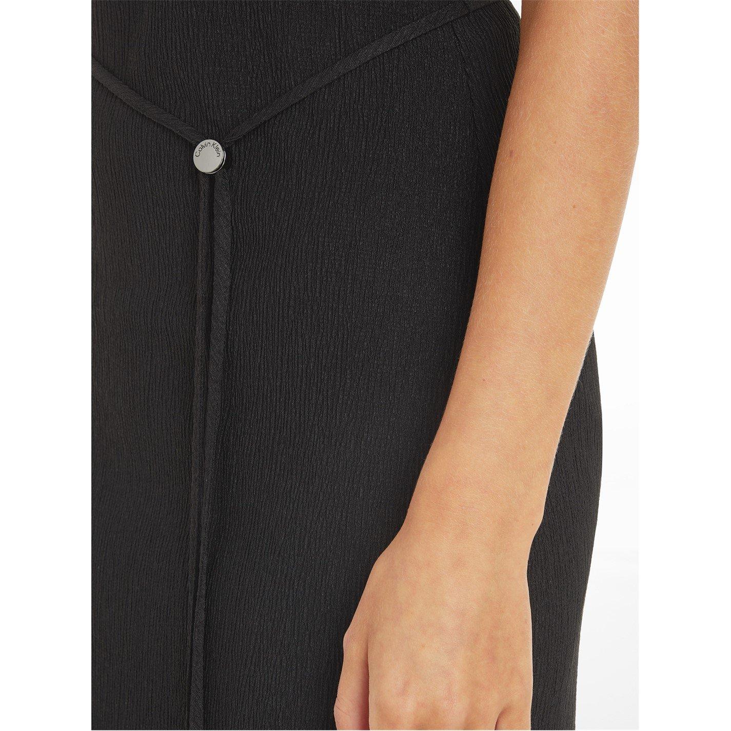 Ck Black - Calvin Klein - Crinkled Maxi Shift Dress - 3