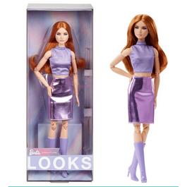 Barbie LOOKS RED HEAD PURPLE SKIRT OUTFIT