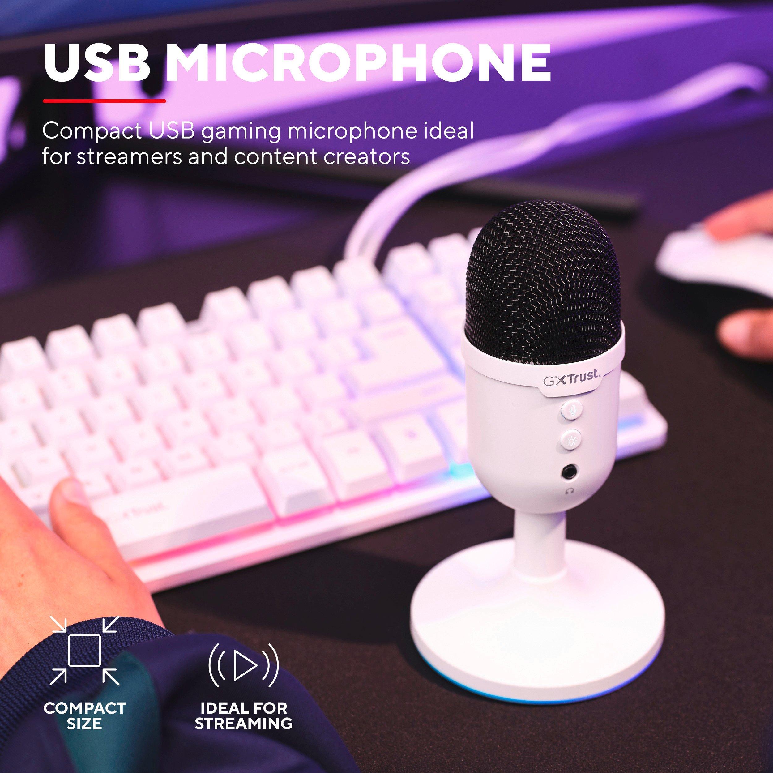 White - Trust - GXT 234 Yunix Microphone - White - 6