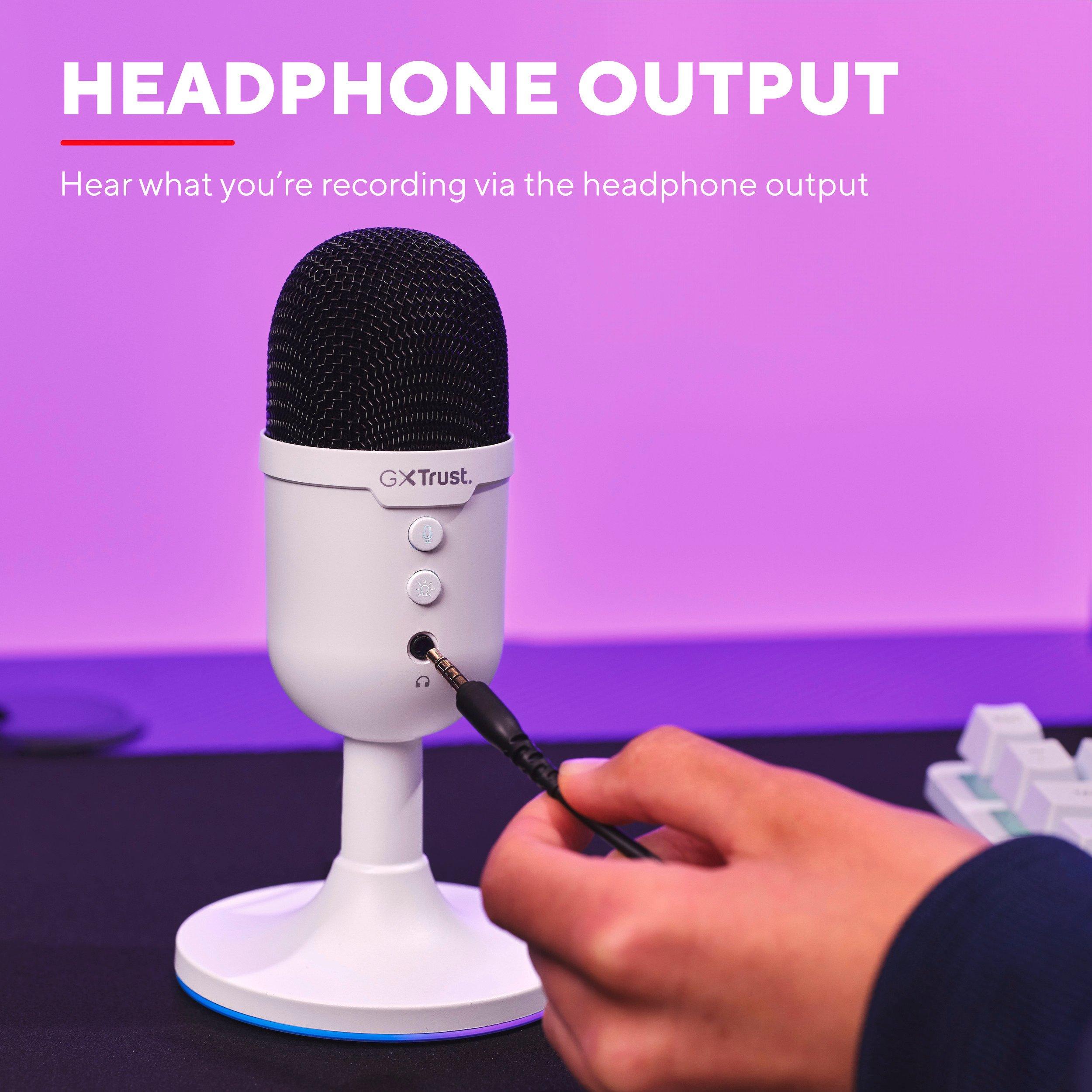 White - Trust - GXT 234 Yunix Microphone - White - 9