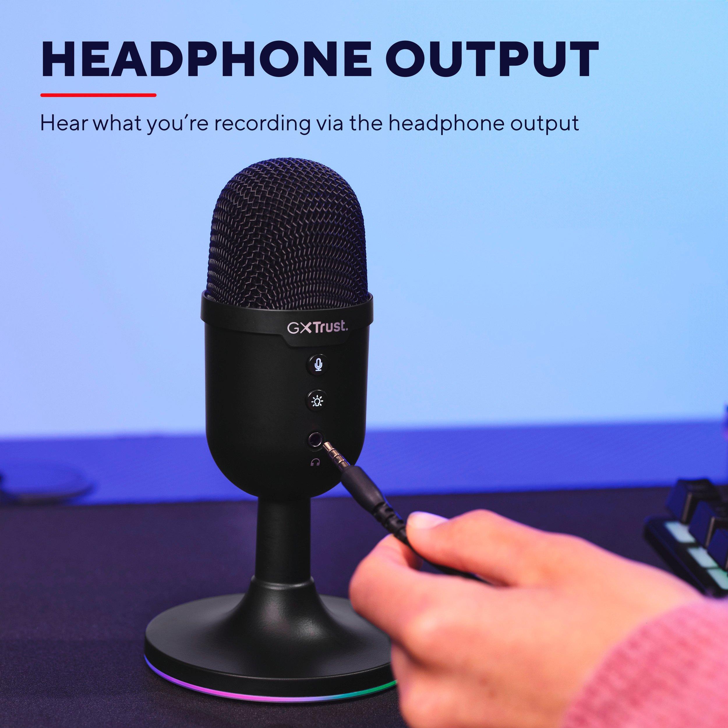 Zwart - Trust - GXT234 Yunix Microphone - Black - 8