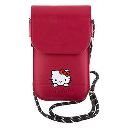 Hello Kitty GAME Smooth PU Leather Phone Bag Crossbody Cord Logo Pink