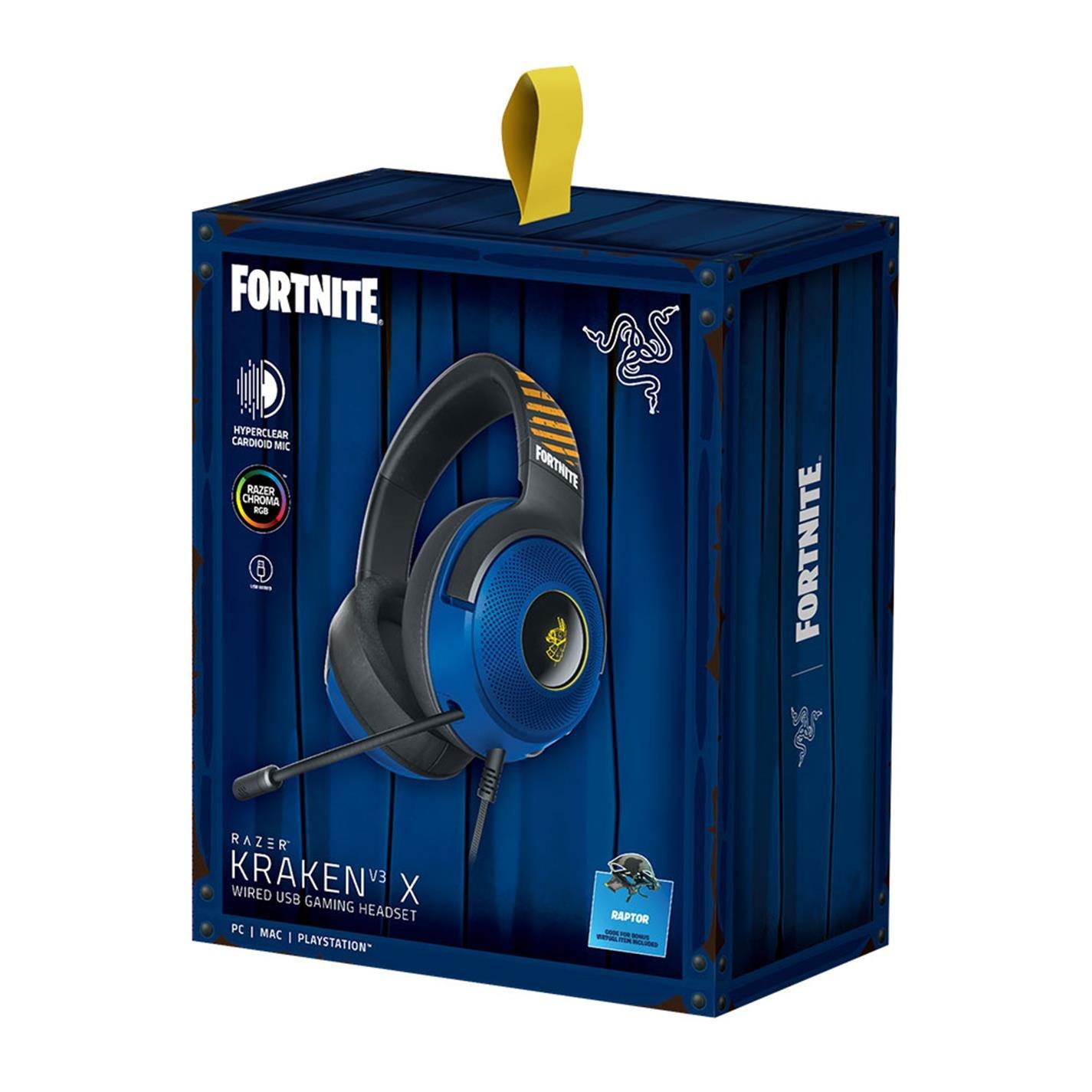 Razer Kraken V3 X - Fortnite Edition Wired PC Gaming Headset