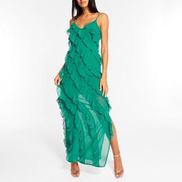 Missguided Ruffle Detail Maxi Dress