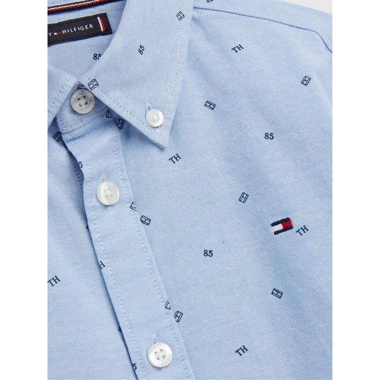 Blue C1S - Tommy Hilfiger - Unisex Housemark Graphic Korte Mouwen T-Shirt - 3