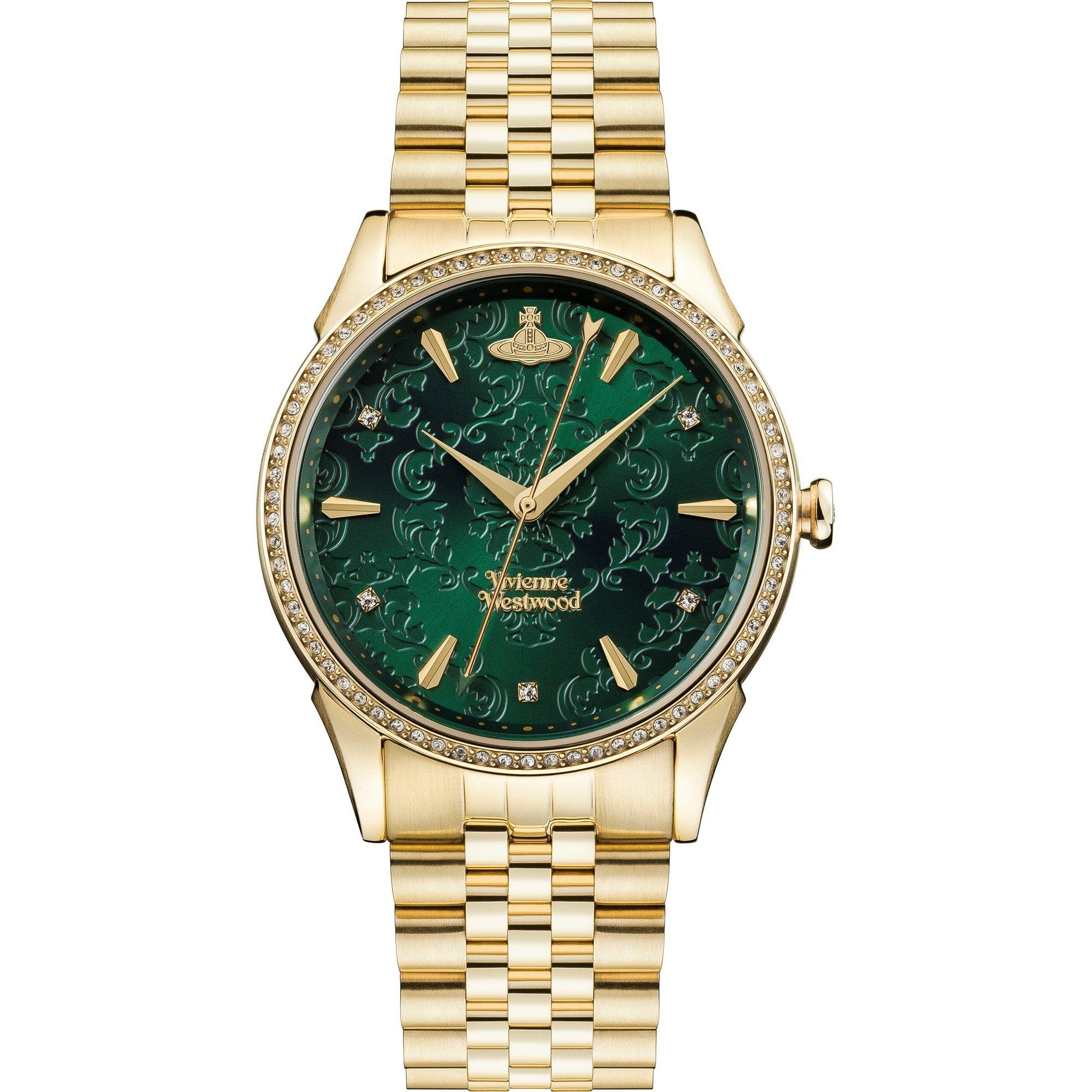 Gold/Green - Vivienne Westwood - Women's Jacquard The Wallace Watch - 1