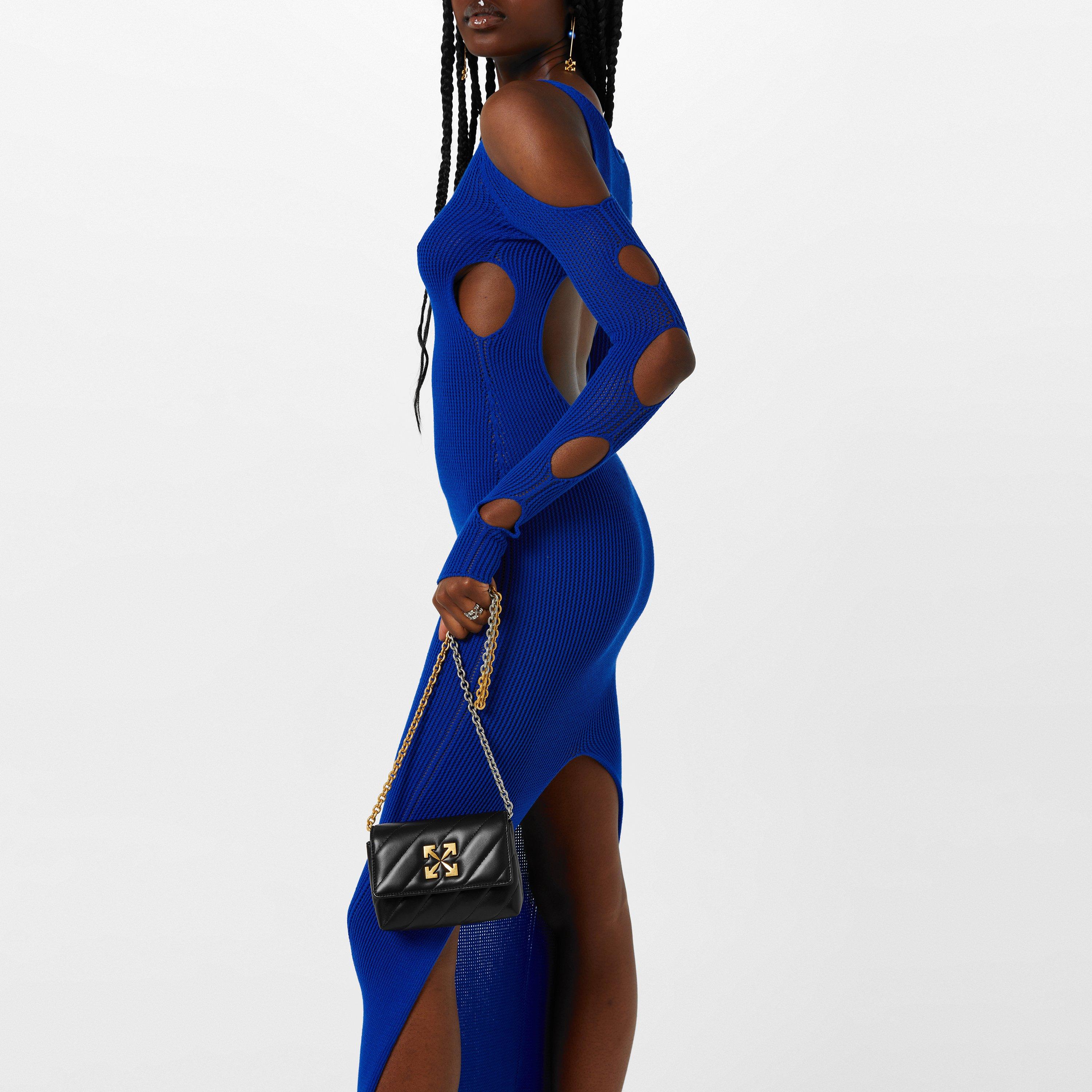 Blue 4540 - Off White - Women's  Net Dress, Cut Out Design - 4