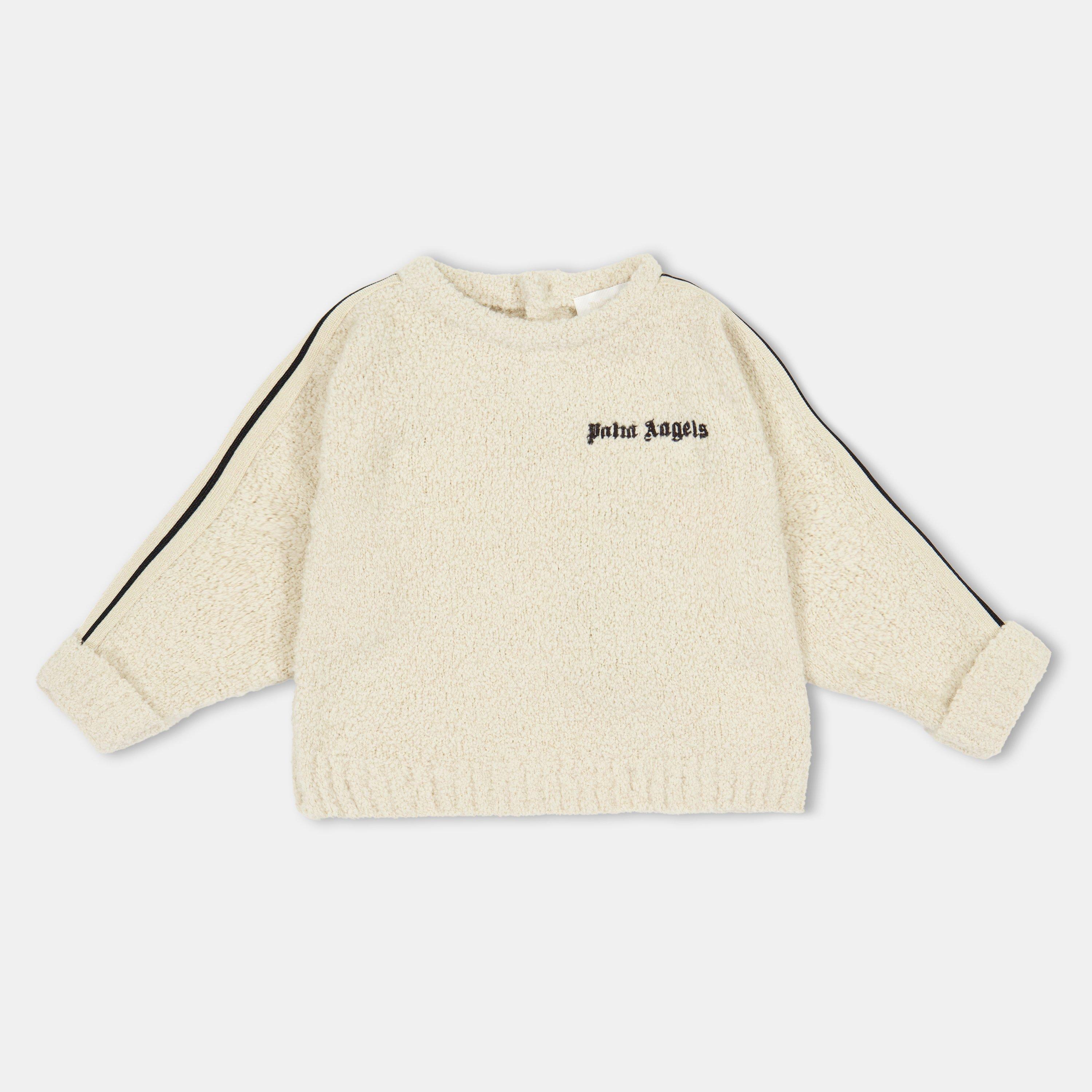 Cream 6F60 - Palm Angels - Unisex Kids' Teddy Crew Sweatshirt - 1
