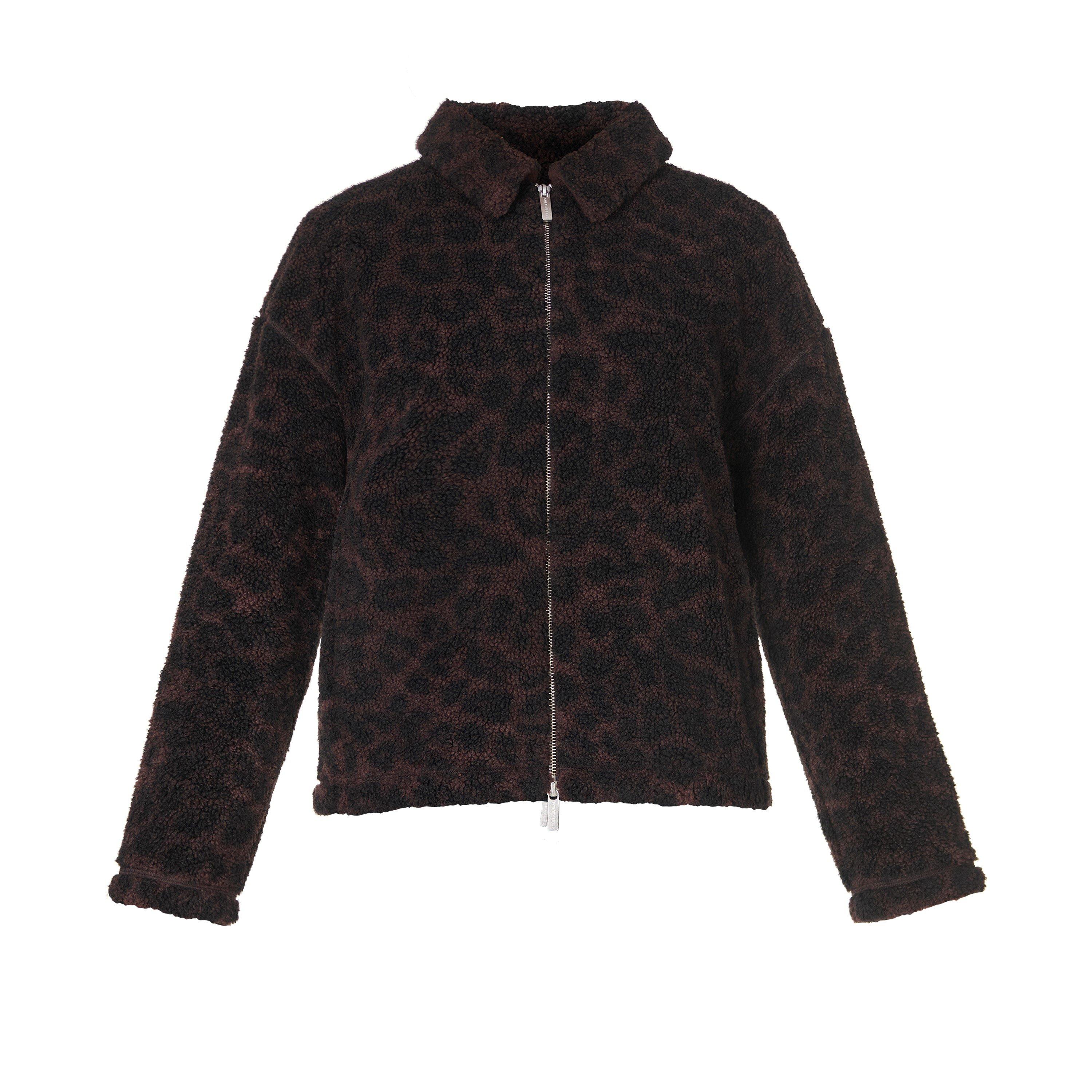 Brwn Leo - Sweaty Betty - Women's Plush Full Zip Fleece - 1