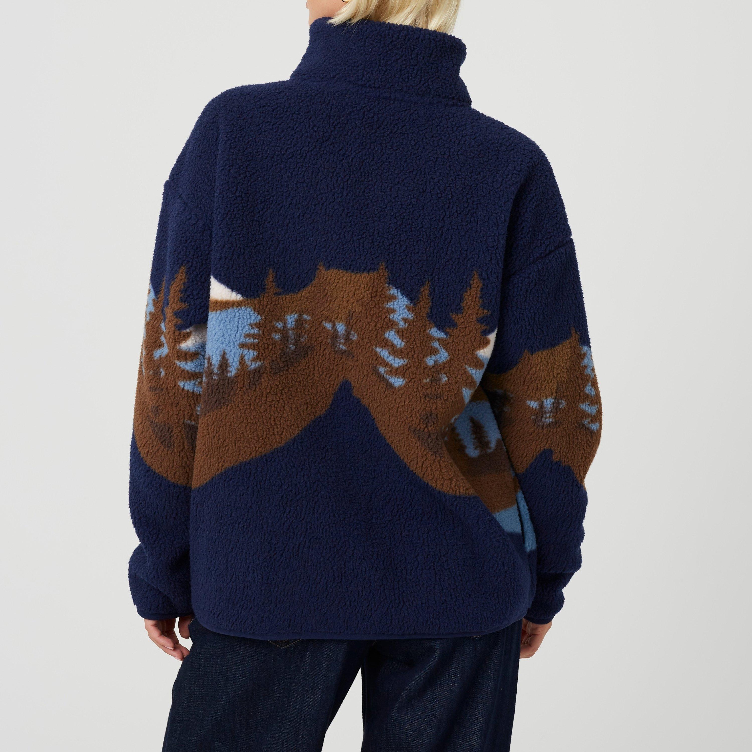 Lyle Q Zip Pulover Sn99 - Brave Soul - Brave Soul Ladies Landscape Print Fleece - 2