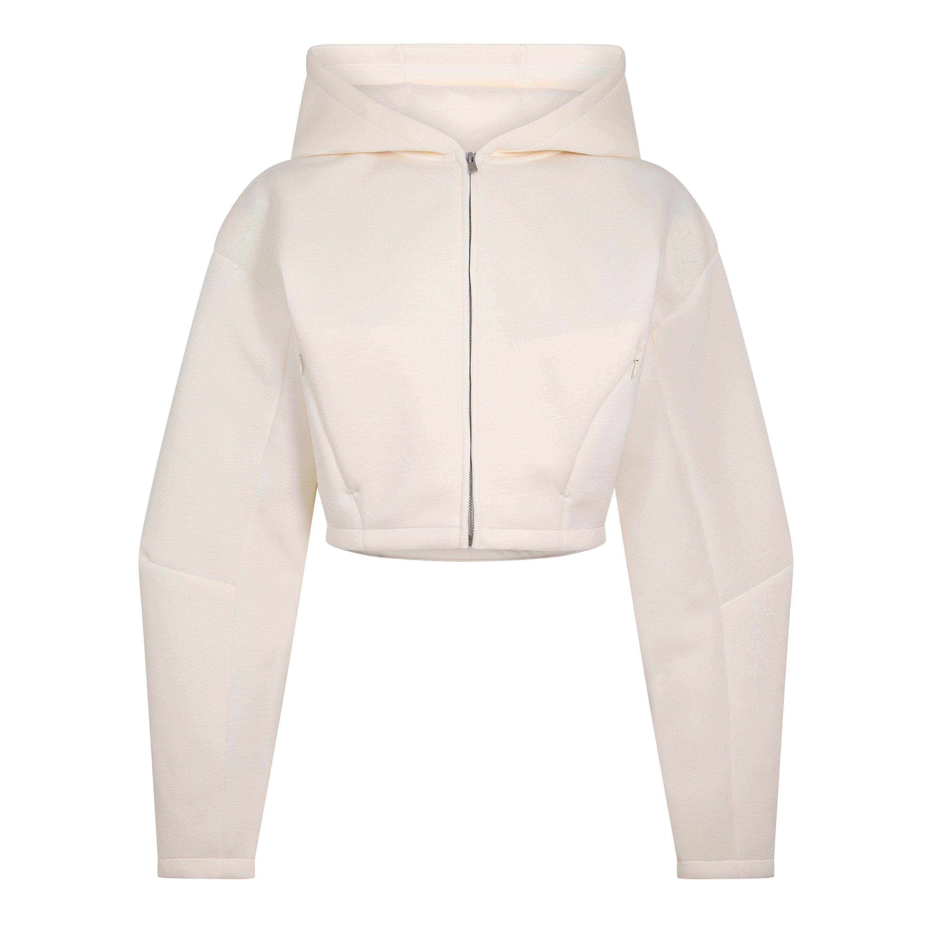 Nike Women's Nsw Fz Hood Ld61 - Pale Ivory Blk - 8 (XS)