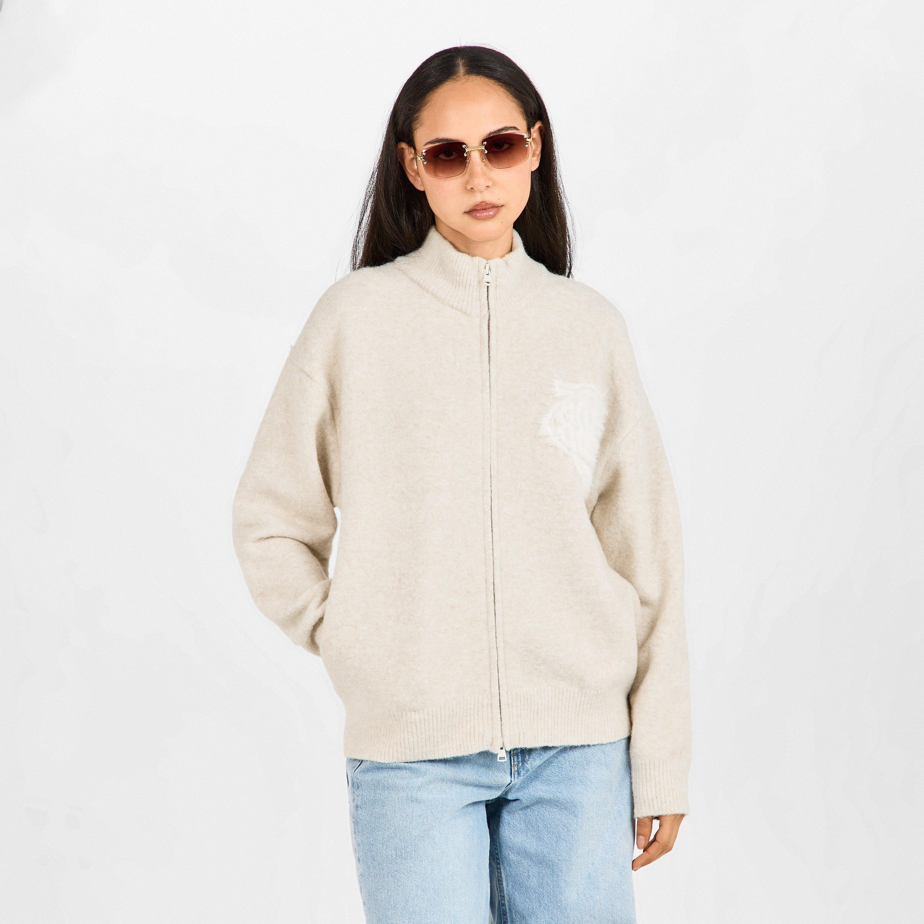 Beige - The Couture Club - Women's Full Zip Fleece - 3