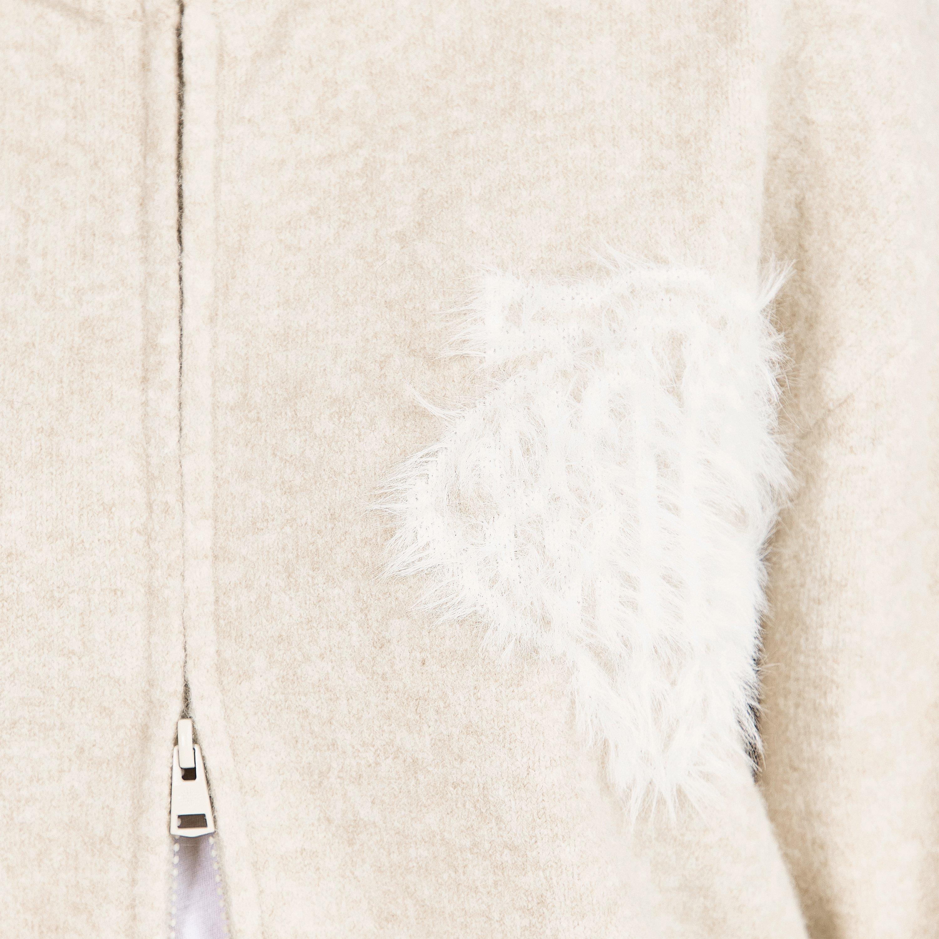 Beige - The Couture Club - Women's Full Zip Fleece - 5