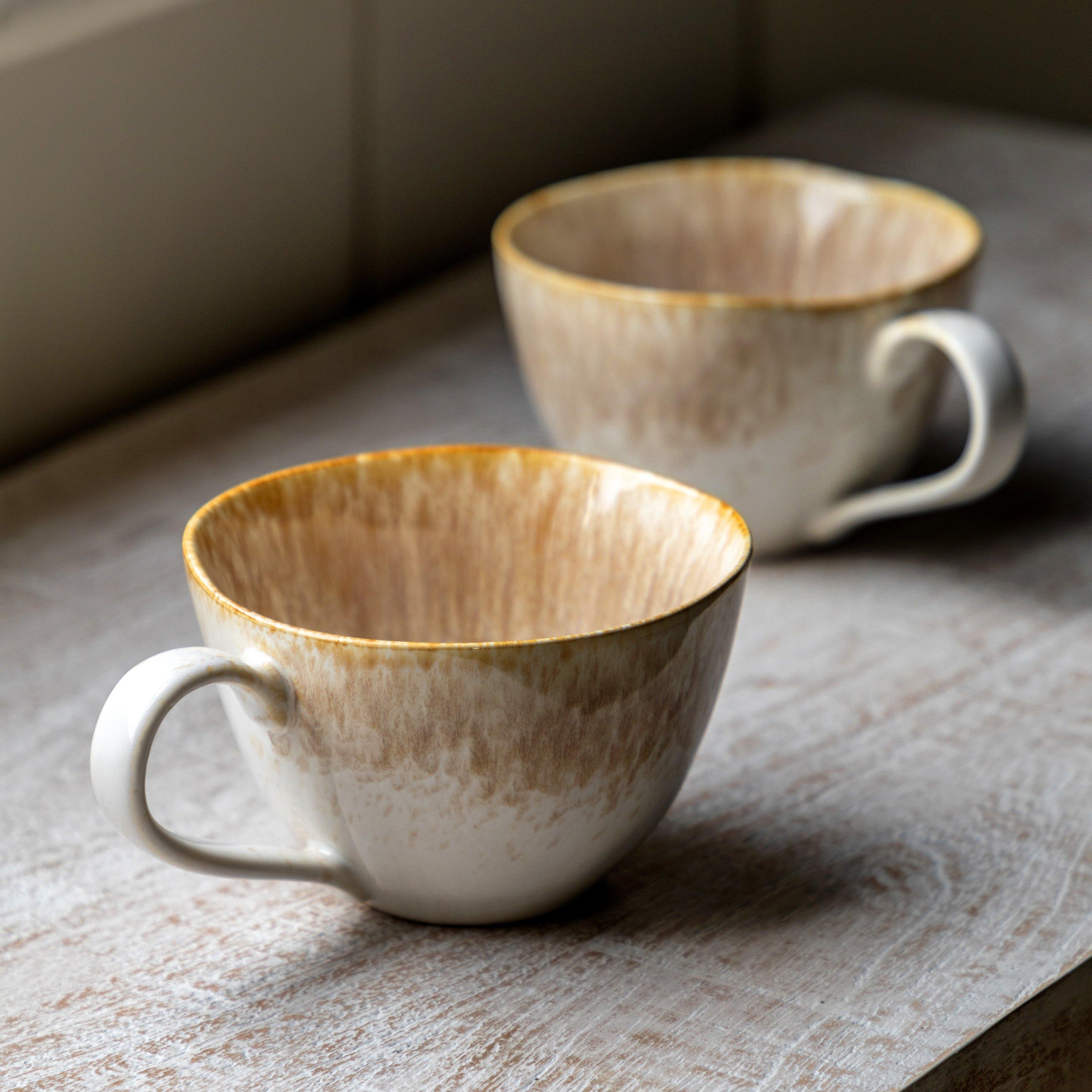 Gallery  Reactive Organic Mug (4Pk) - Camel