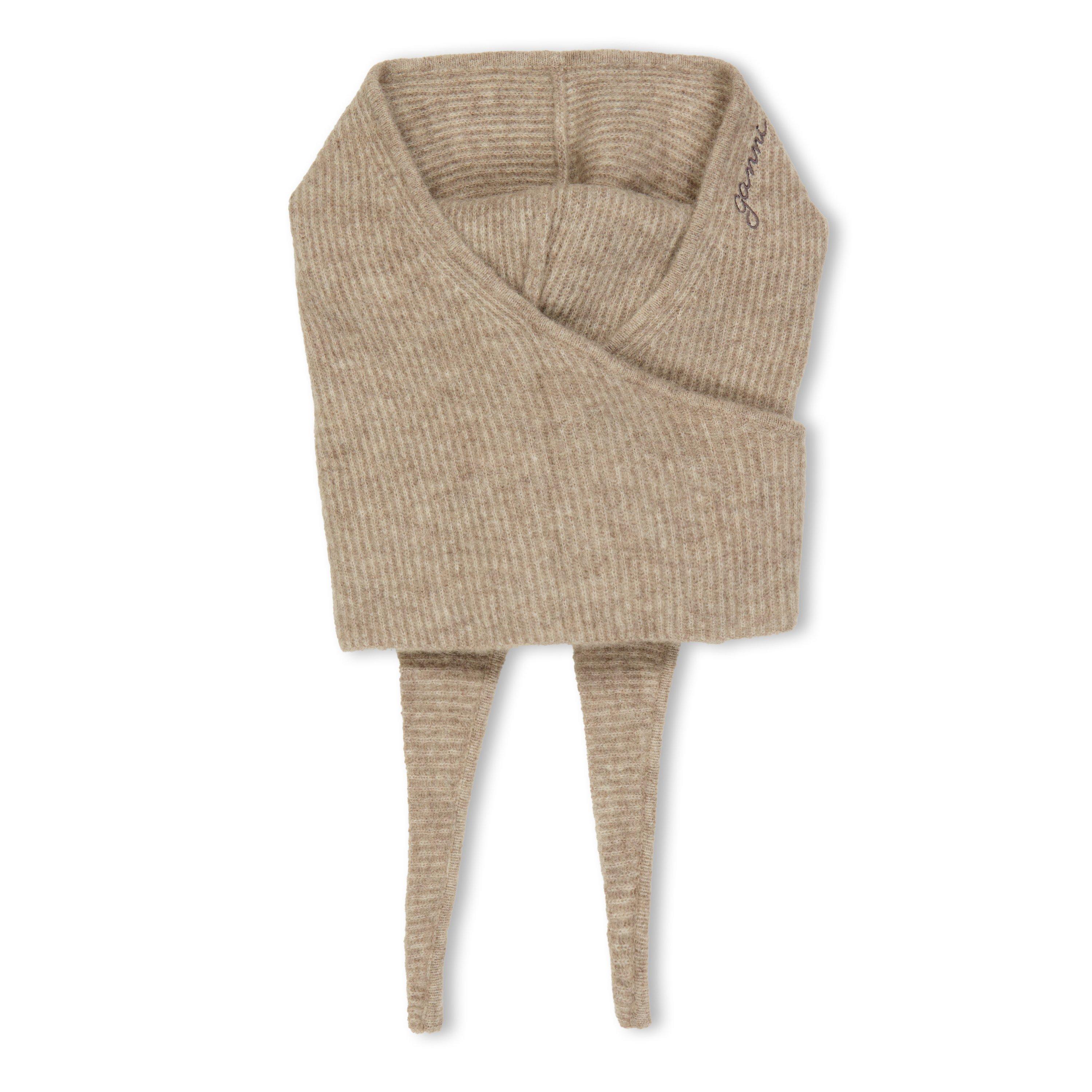 Ganni Women's Soft Wool Balaclava - Almond Milk - Ladies