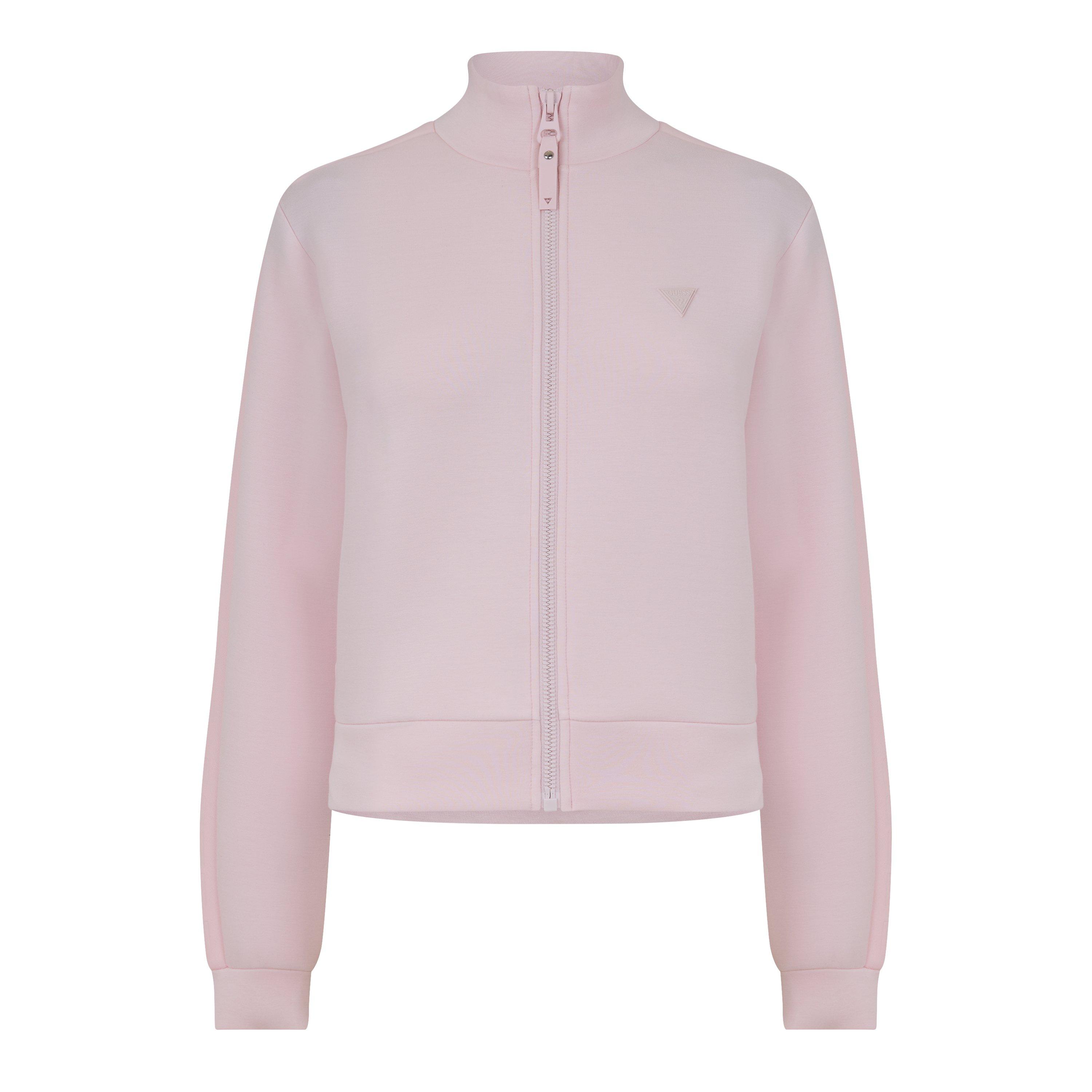 Camelia Pink - Guess - Women's New Allie Scuba Full Zip Sweatshirt - 1