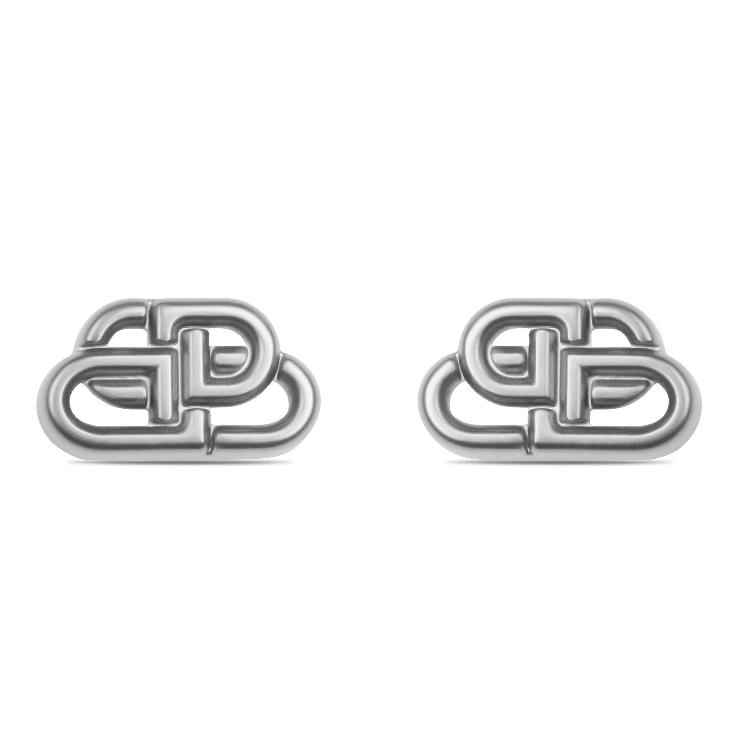 Silver 0668 - Balenciaga - Bb Stud Xs Earrings - 1