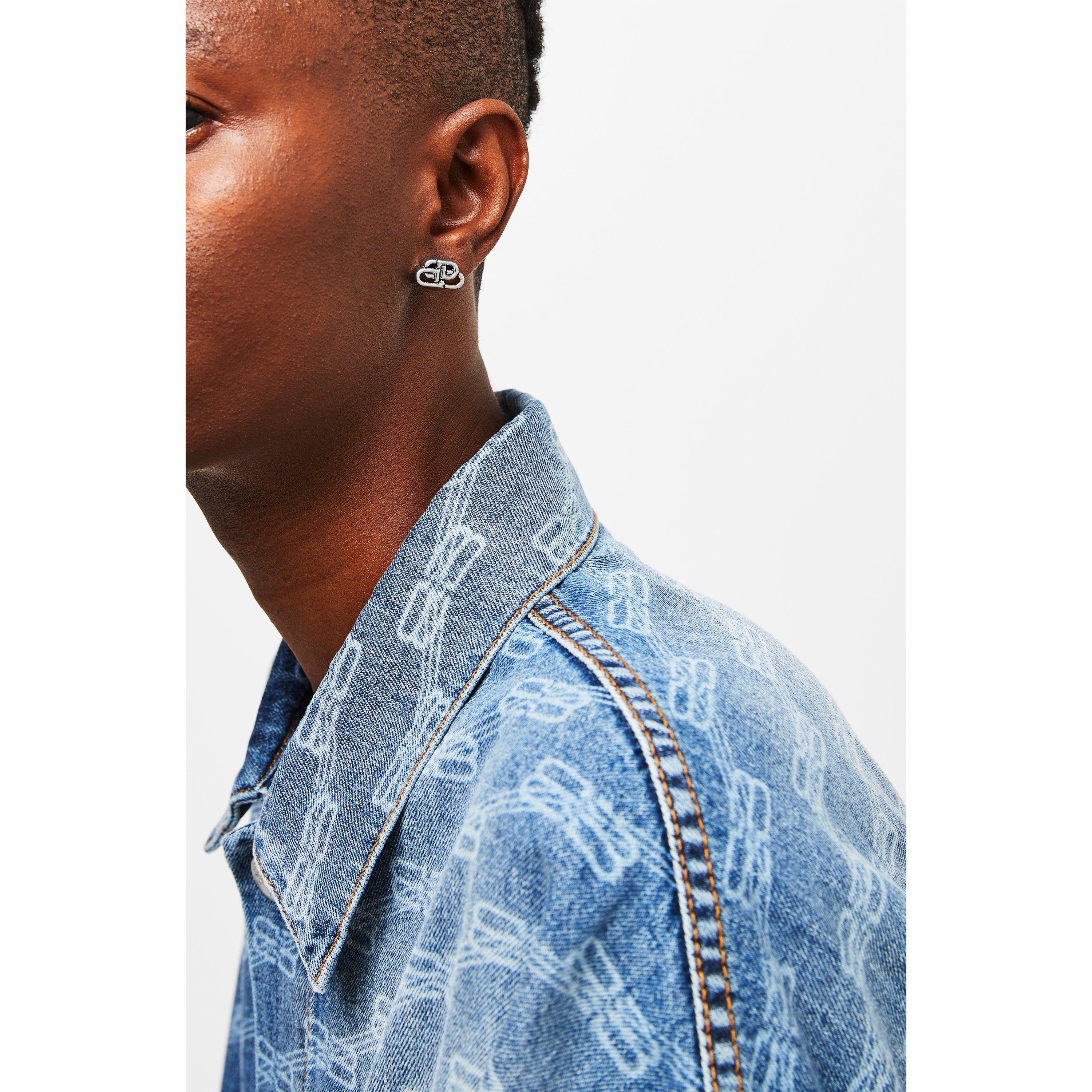 Silver 0668 - Balenciaga - Bb Stud Xs Earrings - 2