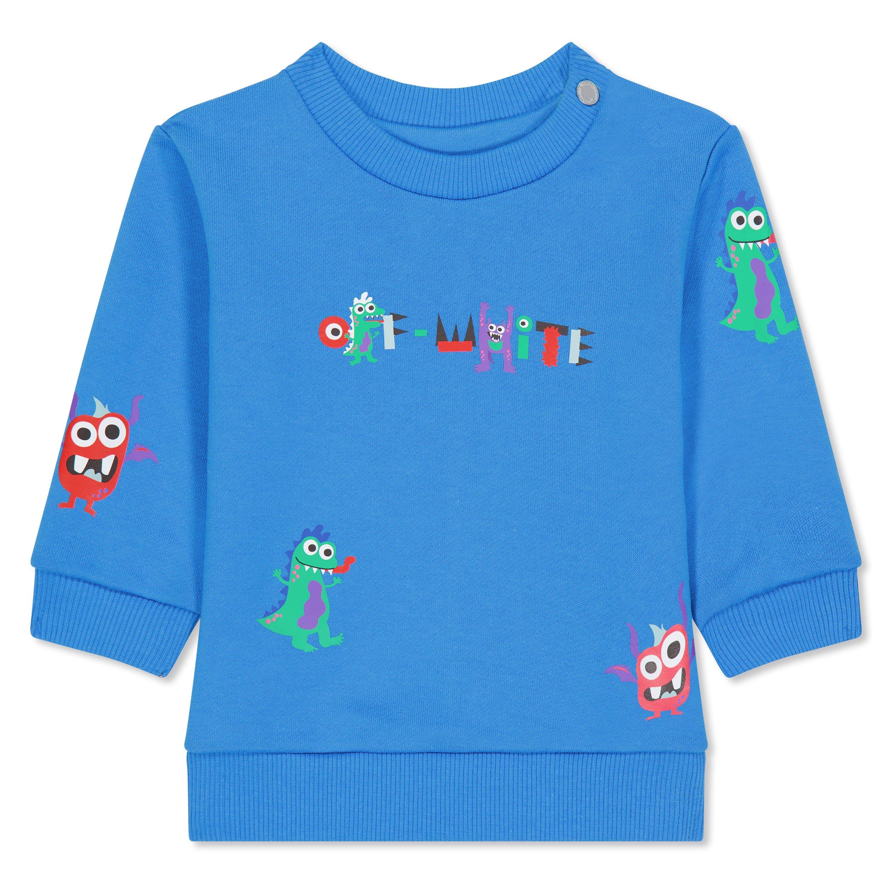 Blau - Off White - Kids Monster Crew Sweater - 1