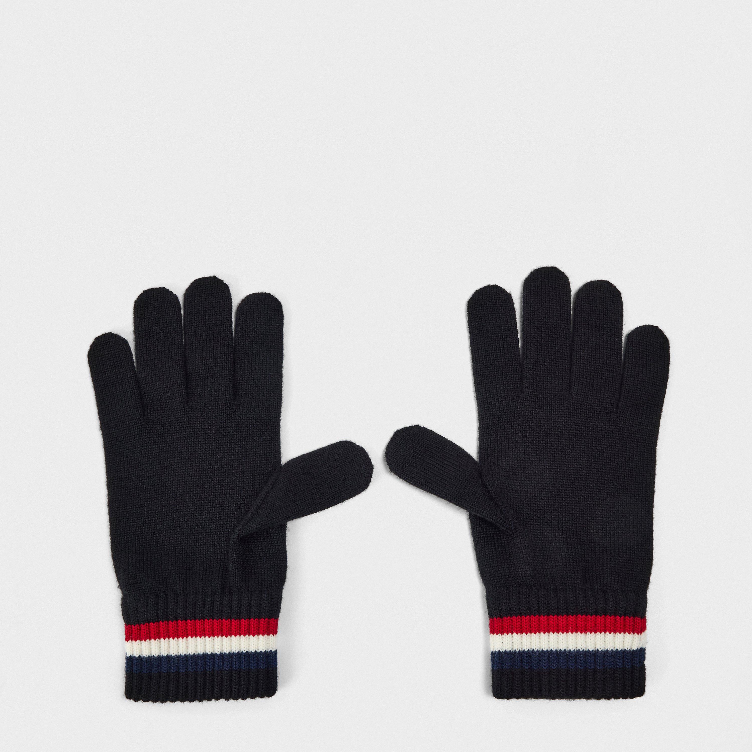 Black 999 - Moncler - Men's Fleece Gloves, Fleece Material - 2