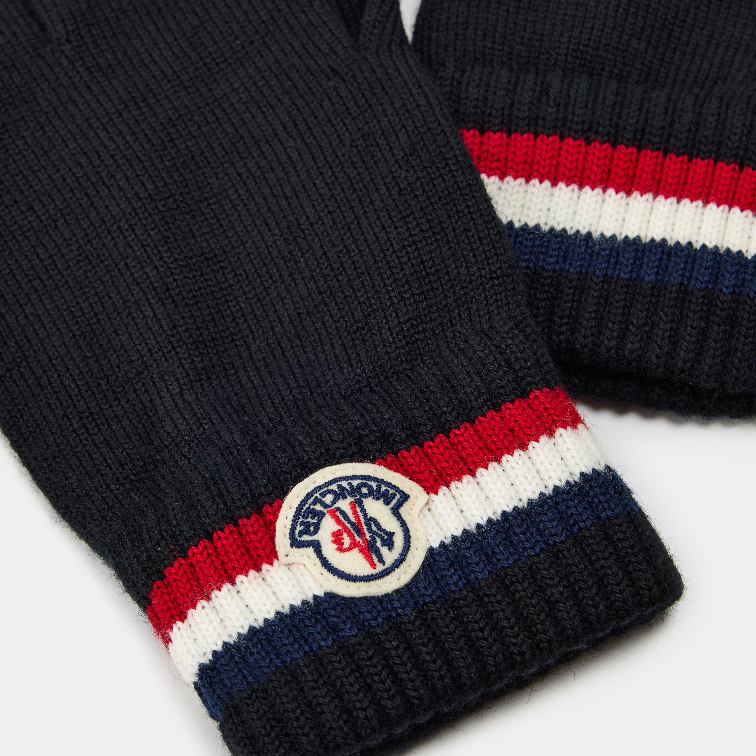 Black 999 - Moncler - Men's Fleece Gloves, Fleece Material - 3