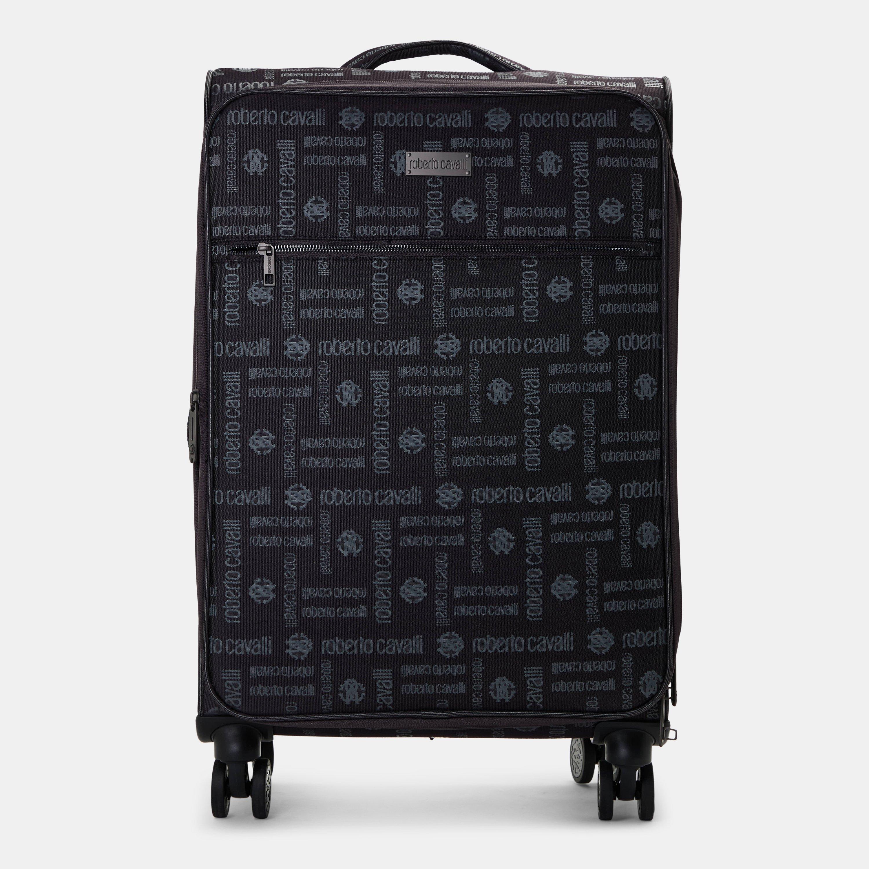 Black - Roberto Cavalli - Women's Jacquard Soft Suitcase - 1