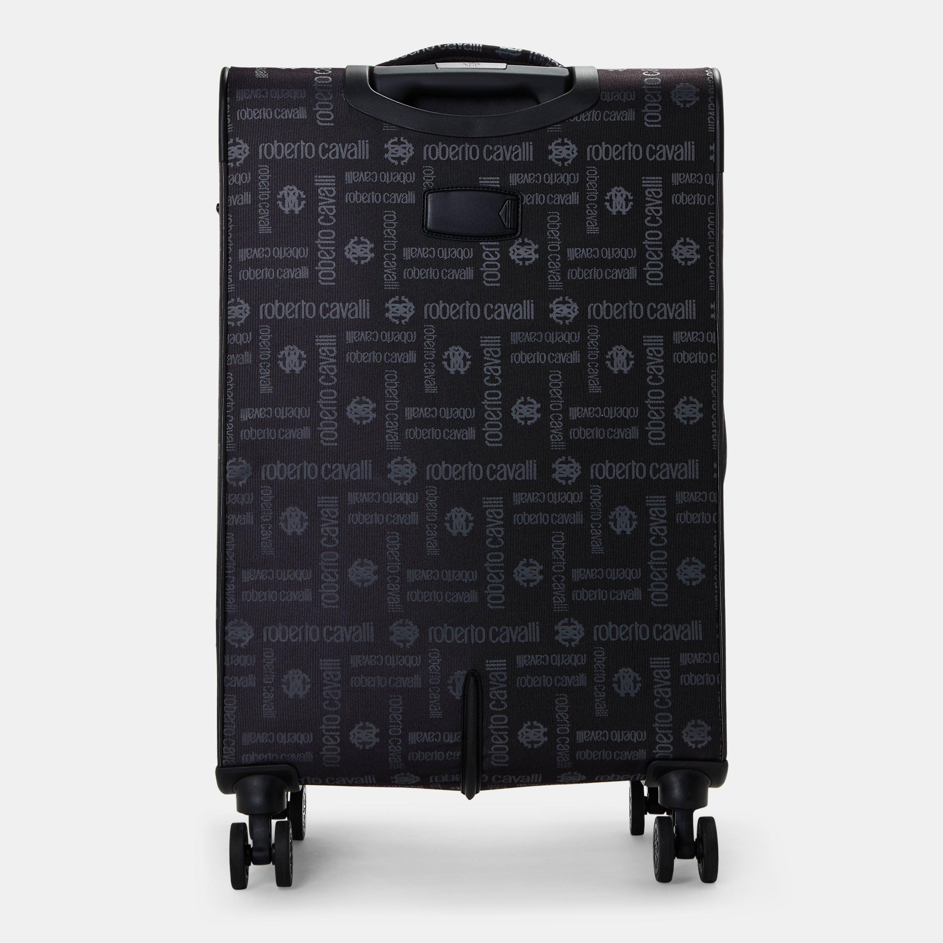 Black - Roberto Cavalli - Women's Jacquard Soft Suitcase - 2