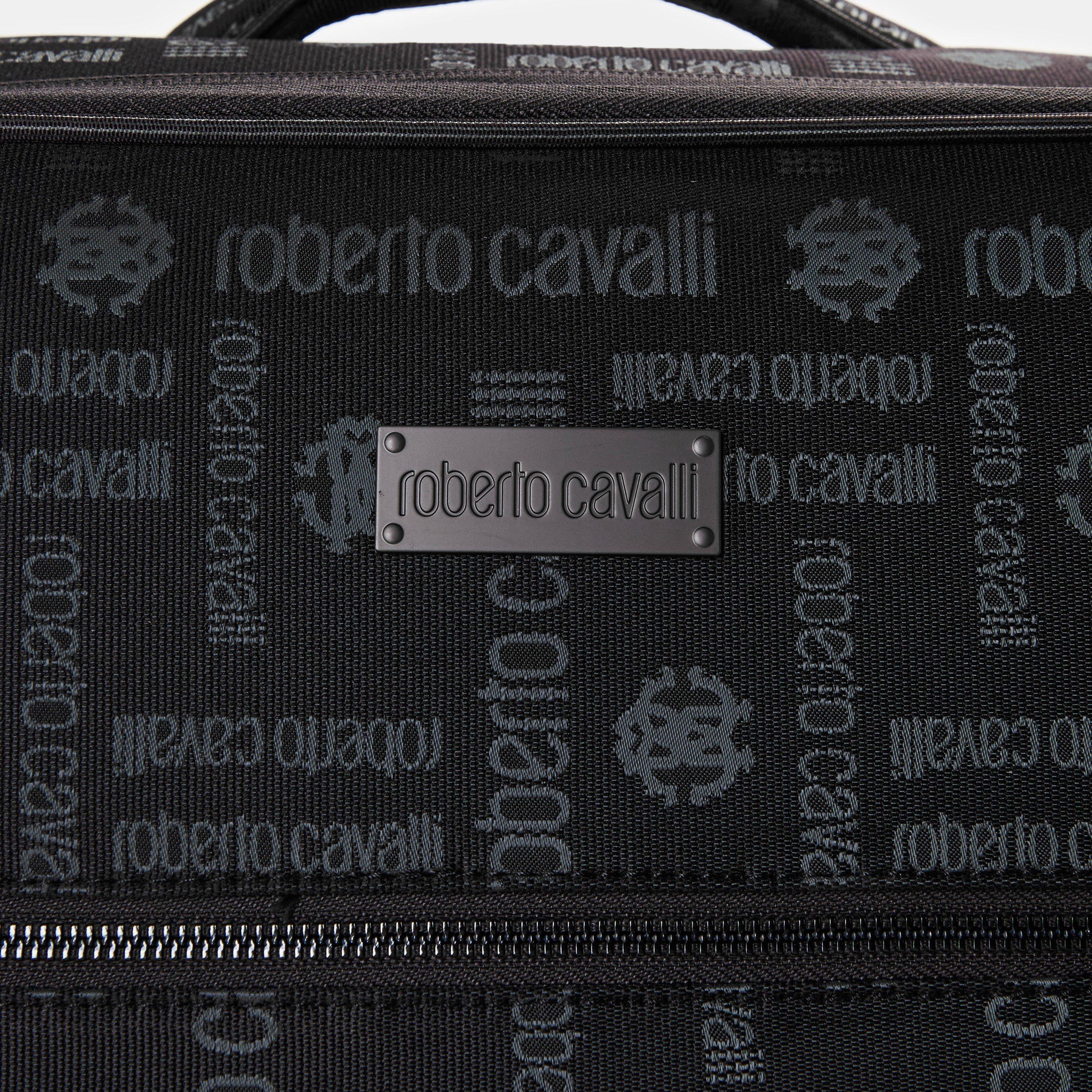 Black - Roberto Cavalli - Women's Jacquard Soft Suitcase - 3