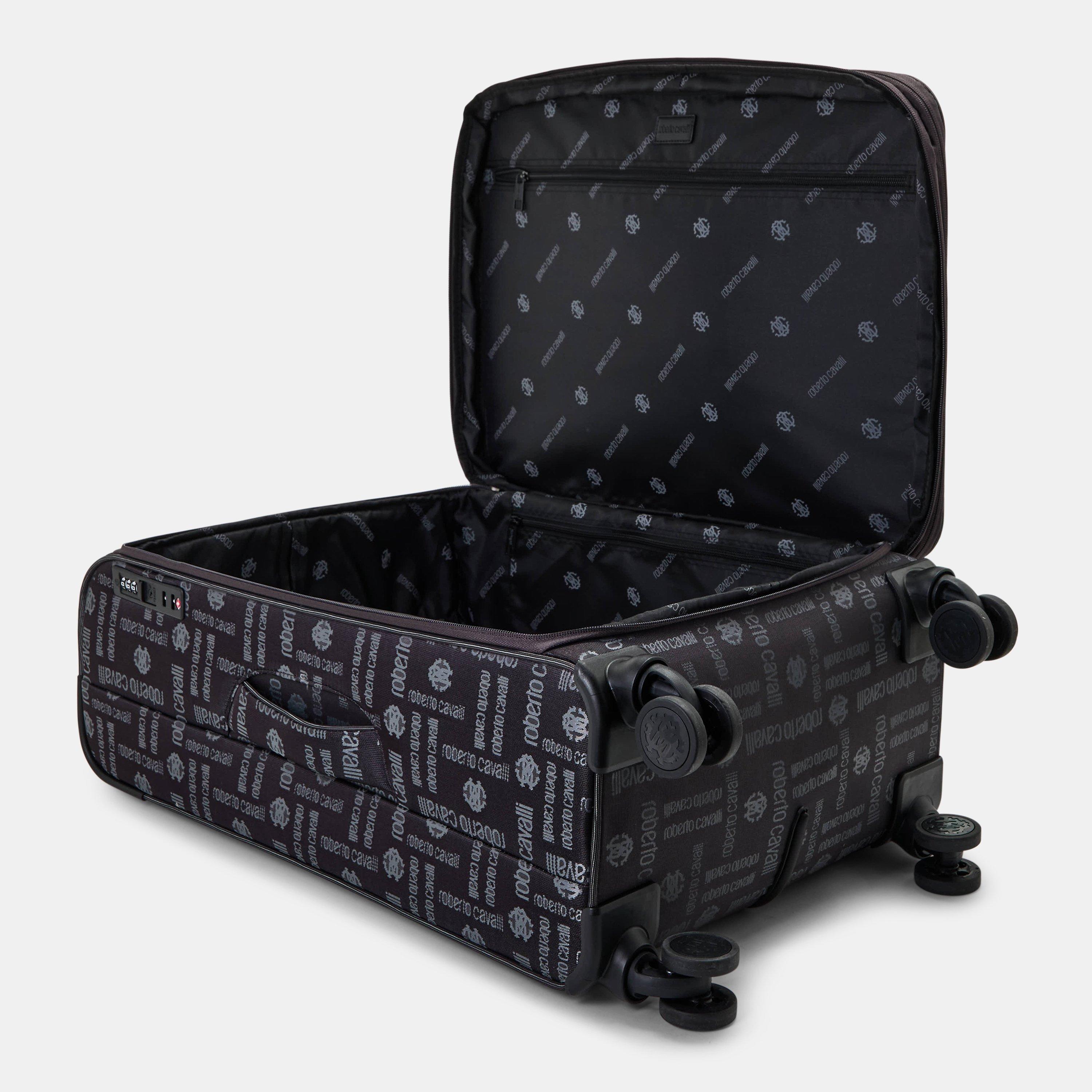 Black - Roberto Cavalli - Women's Jacquard Soft Suitcase - 4