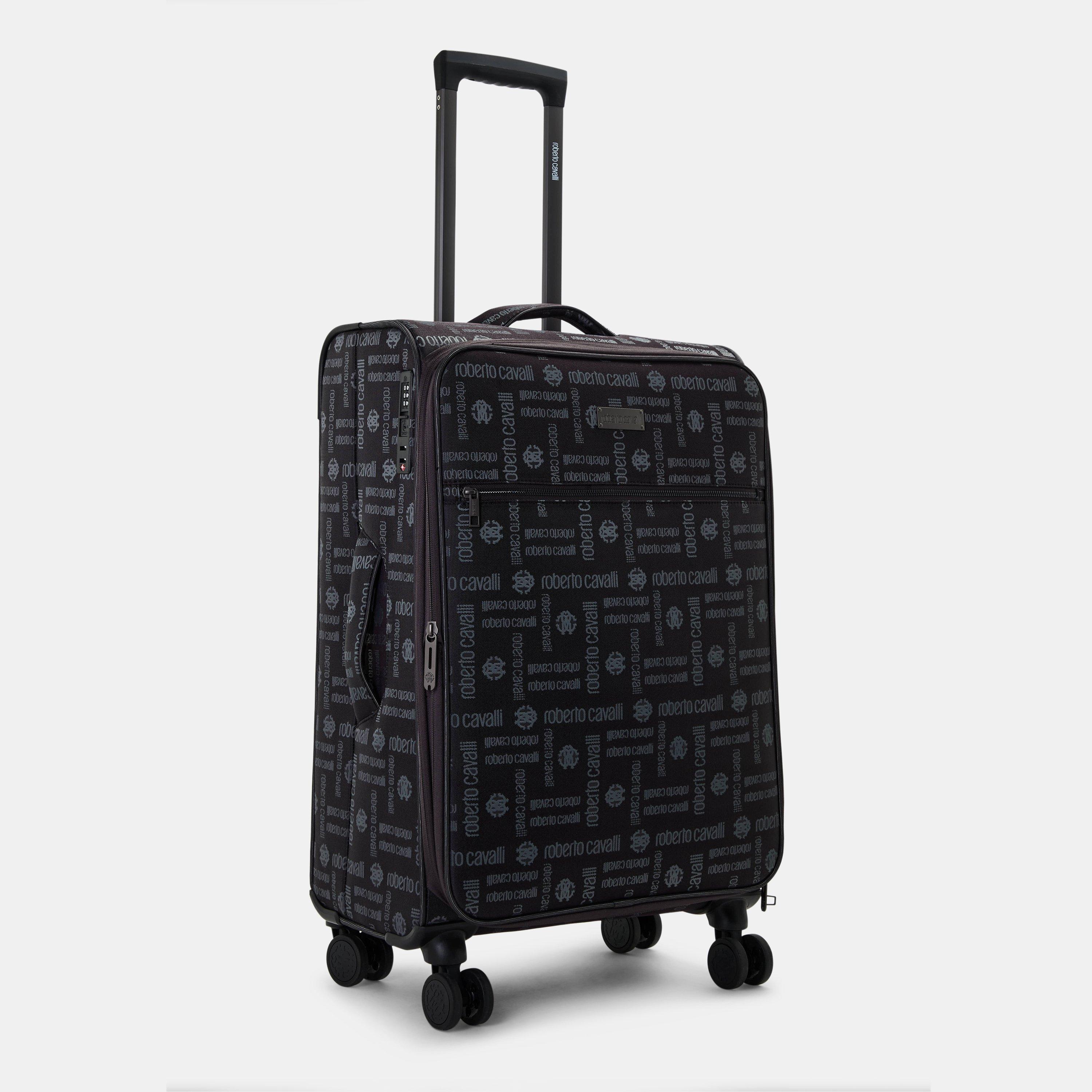 Black - Roberto Cavalli - Women's Jacquard Soft Suitcase - 5