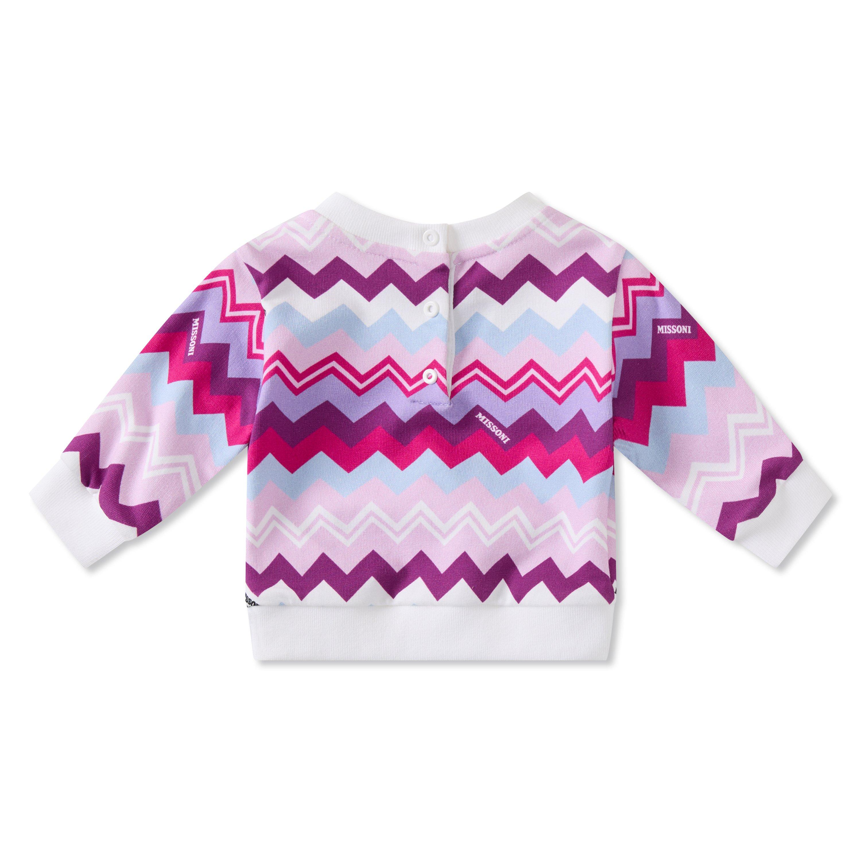 Glicine - Missoni - Kids' Zigzag Knitted Crew Sweatshirt - 2