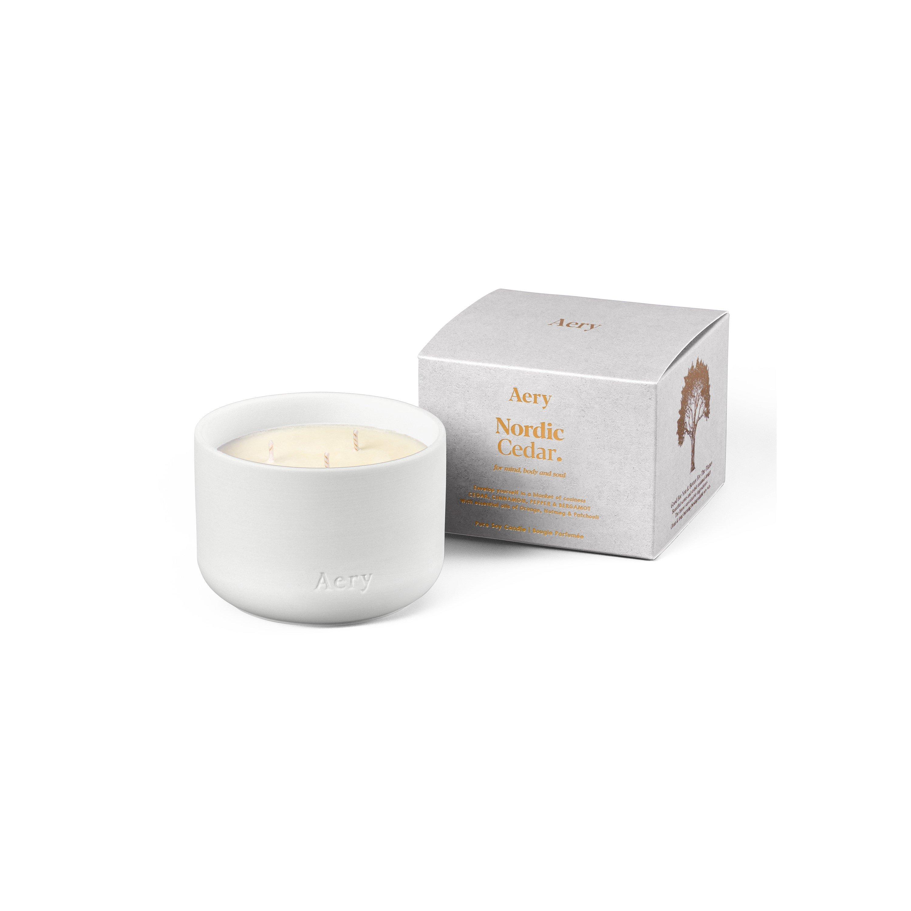 Aery Living  Triple Wick Candle - Nordic Cedar