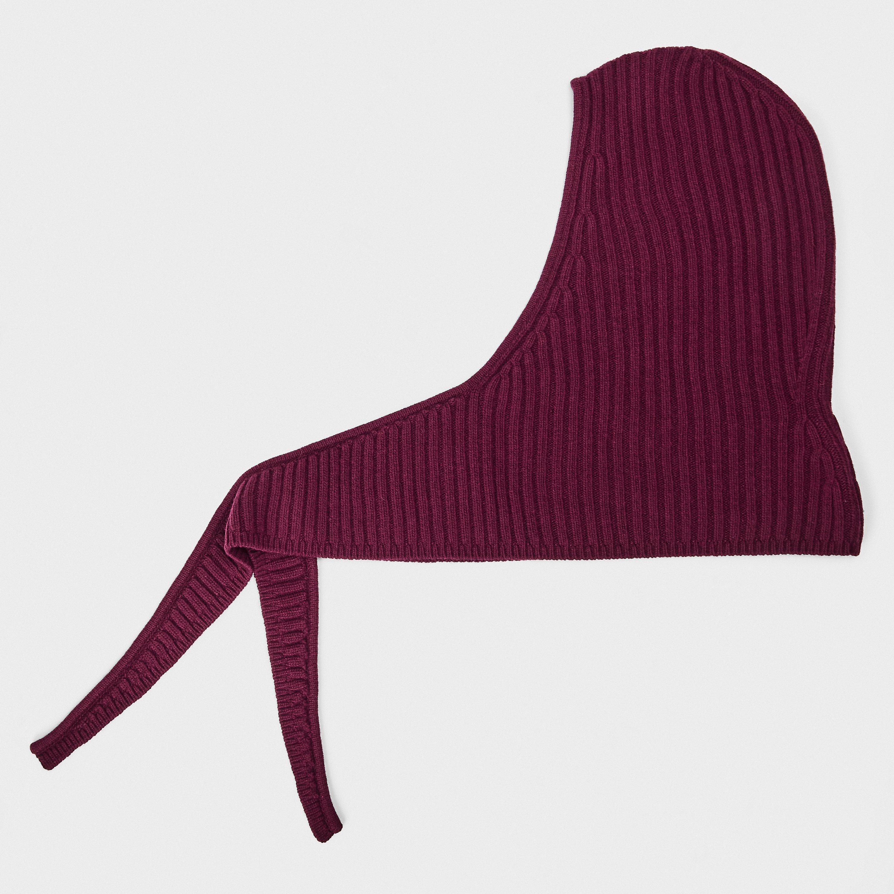 Burgundy - Ganni - Ganni Knt Balaclava Ld62 - 2