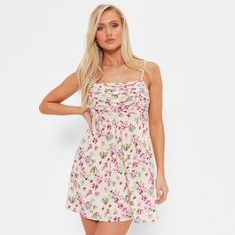 ISAWITFIRST Ultimate Hoodie ISAWITFIRST Printed Ruched Bust Mini Dress