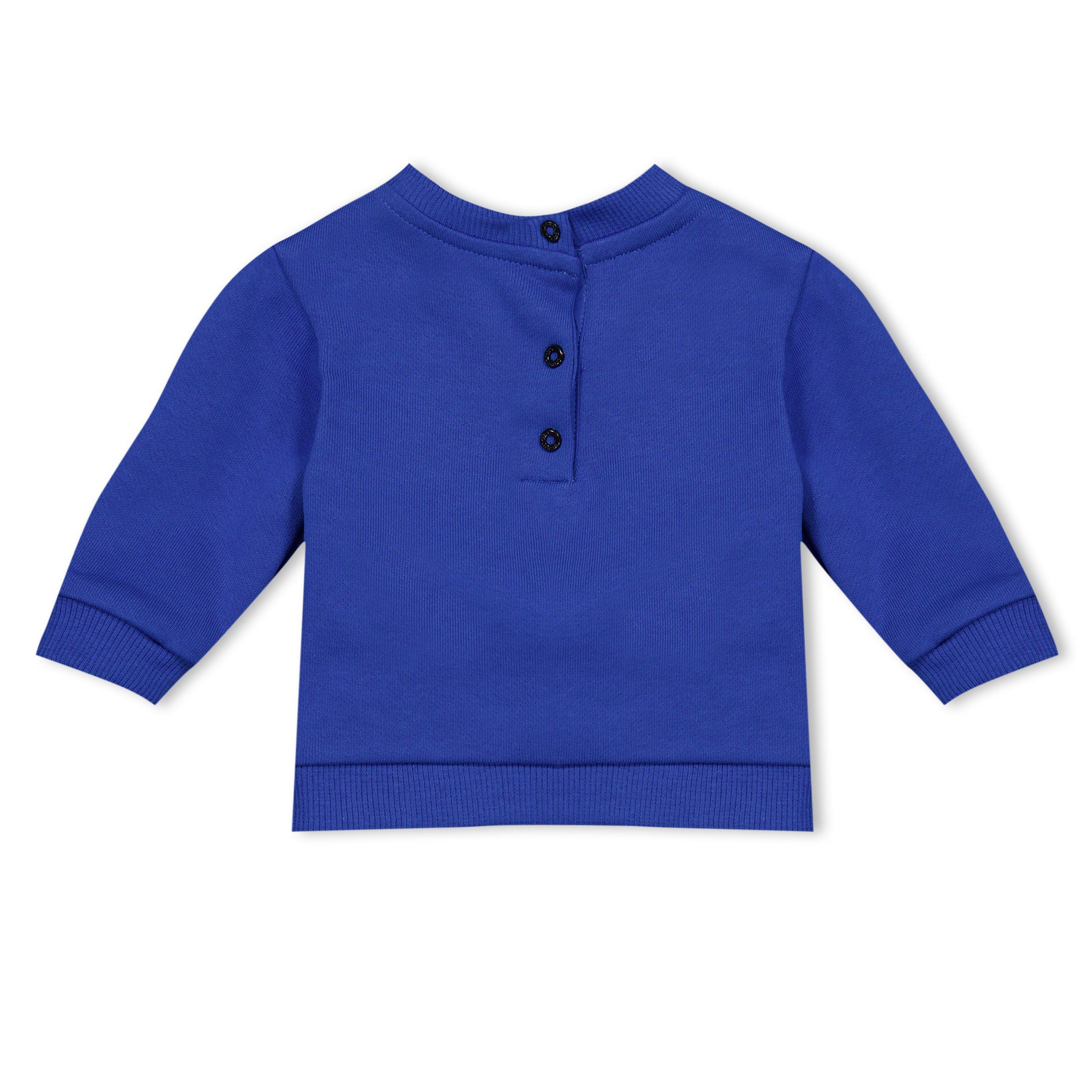 Blue - Balmain - Unisex Kids' Logo Crew Sweatshirt - 2
