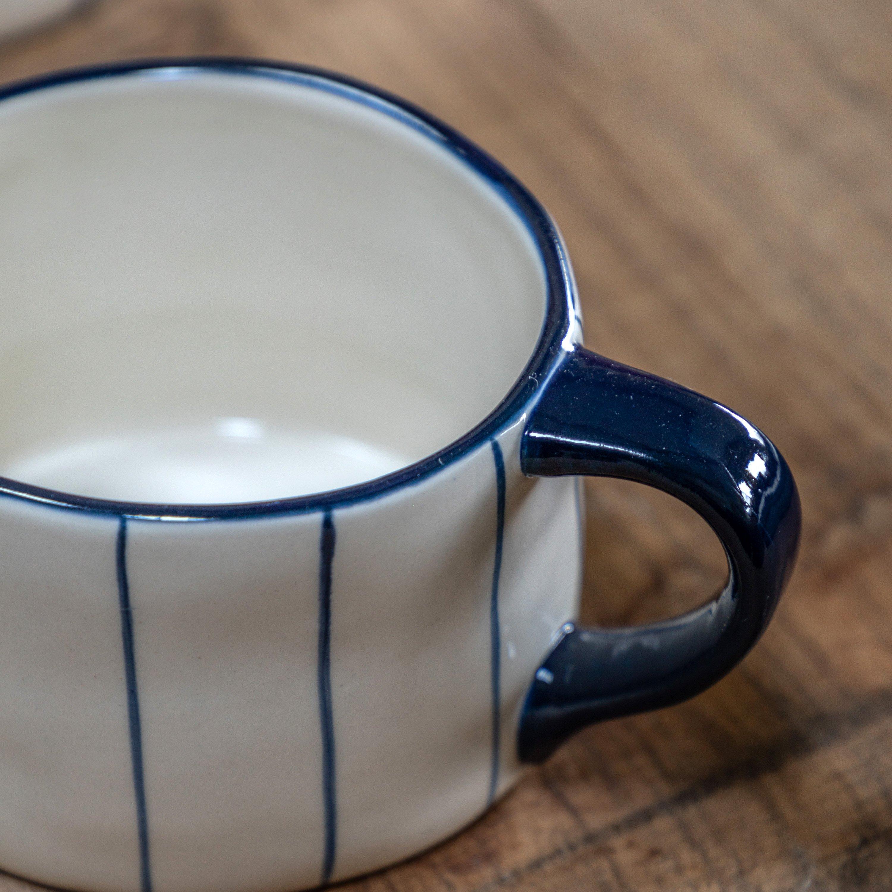 Blue - Gallery - Organic Stripe Mug Blue (4pk) - 2