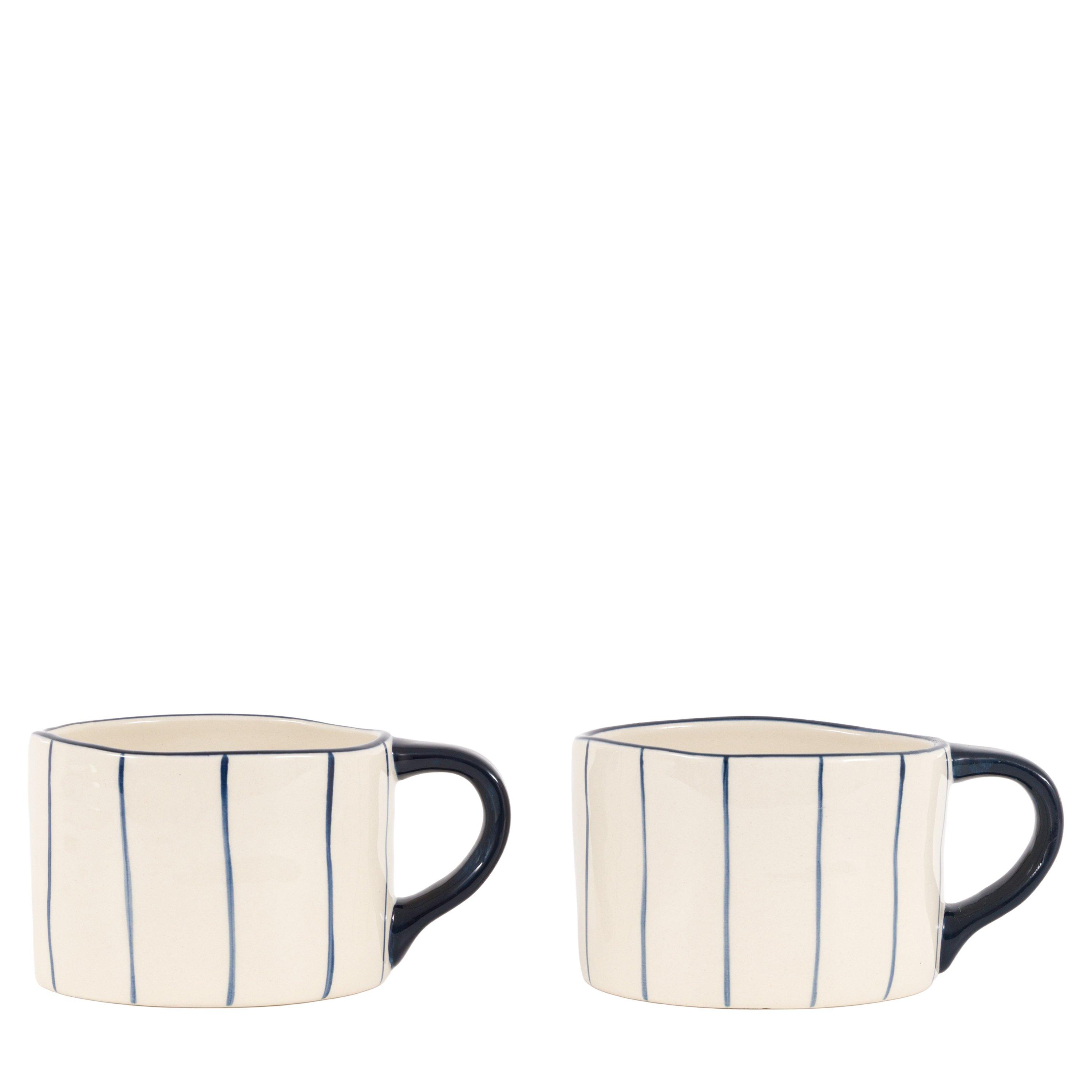 Blue - Gallery - Organic Stripe Mug Blue (4pk) - 4