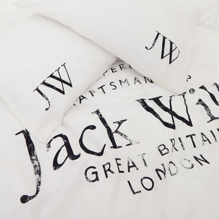 Blanc vintage - Jack Wills - Jack Distressed Logo Duvet Set - 2