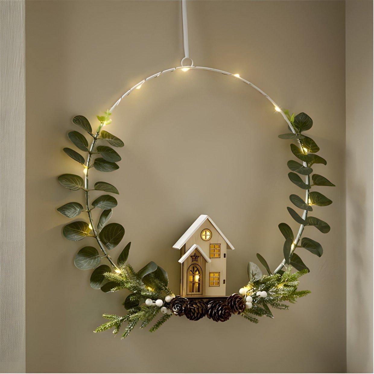 Green - The Spirit Of Christmas - LED Hanging House 54 Green One Size - 1