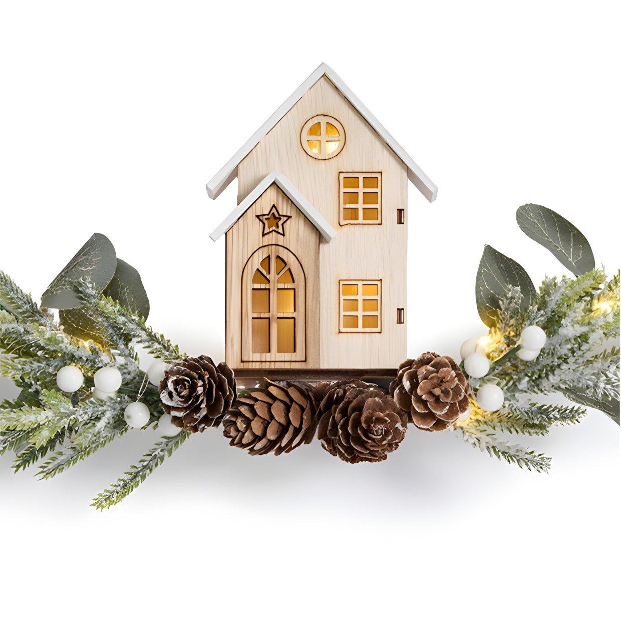 Green - The Spirit Of Christmas - LED Hanging House 54 Green One Size - 3