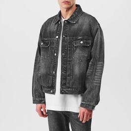 Cole Buxton Pleated Denim Jacket