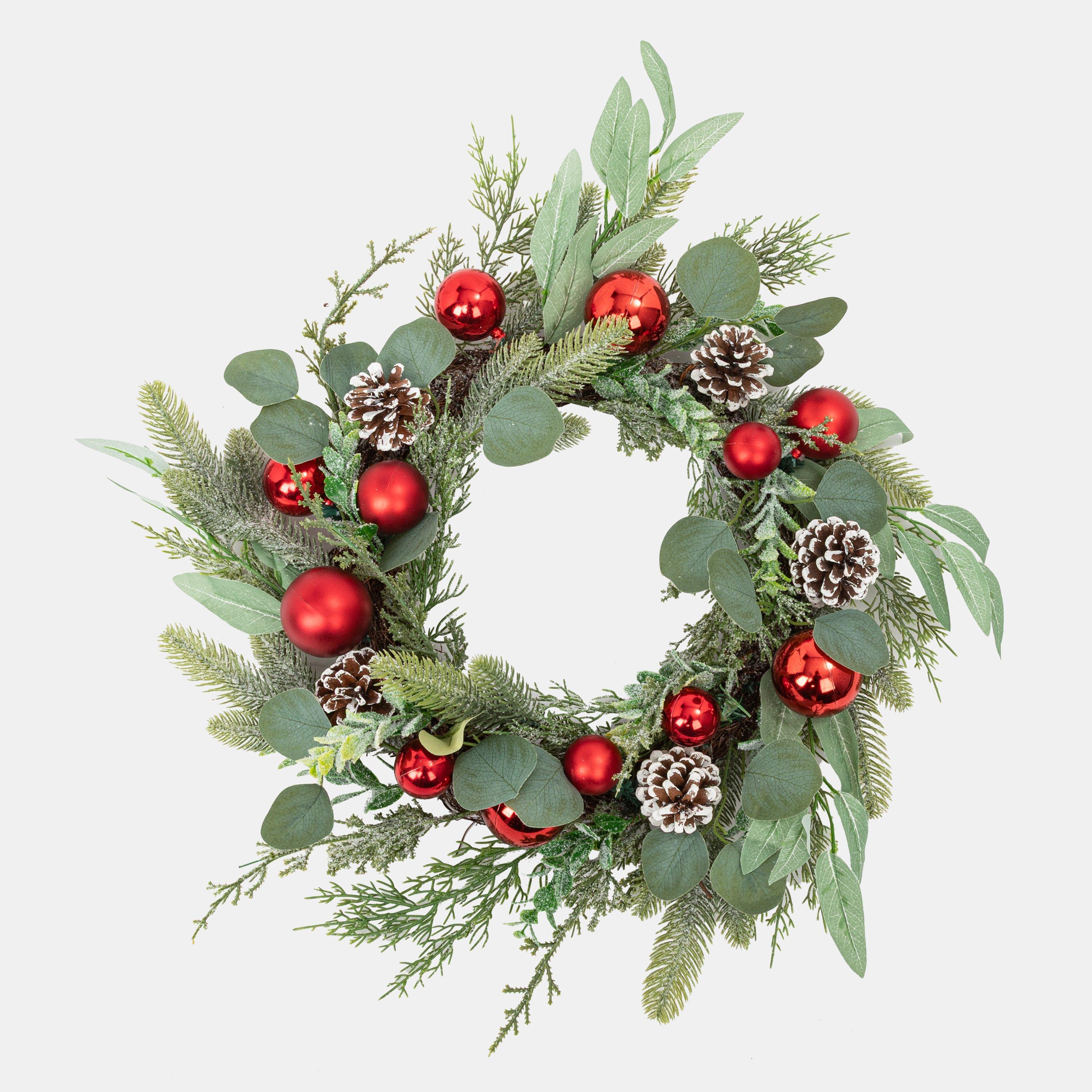 The Spirit Of Christmas 50CM WREATH 54 Red Bauble One Size