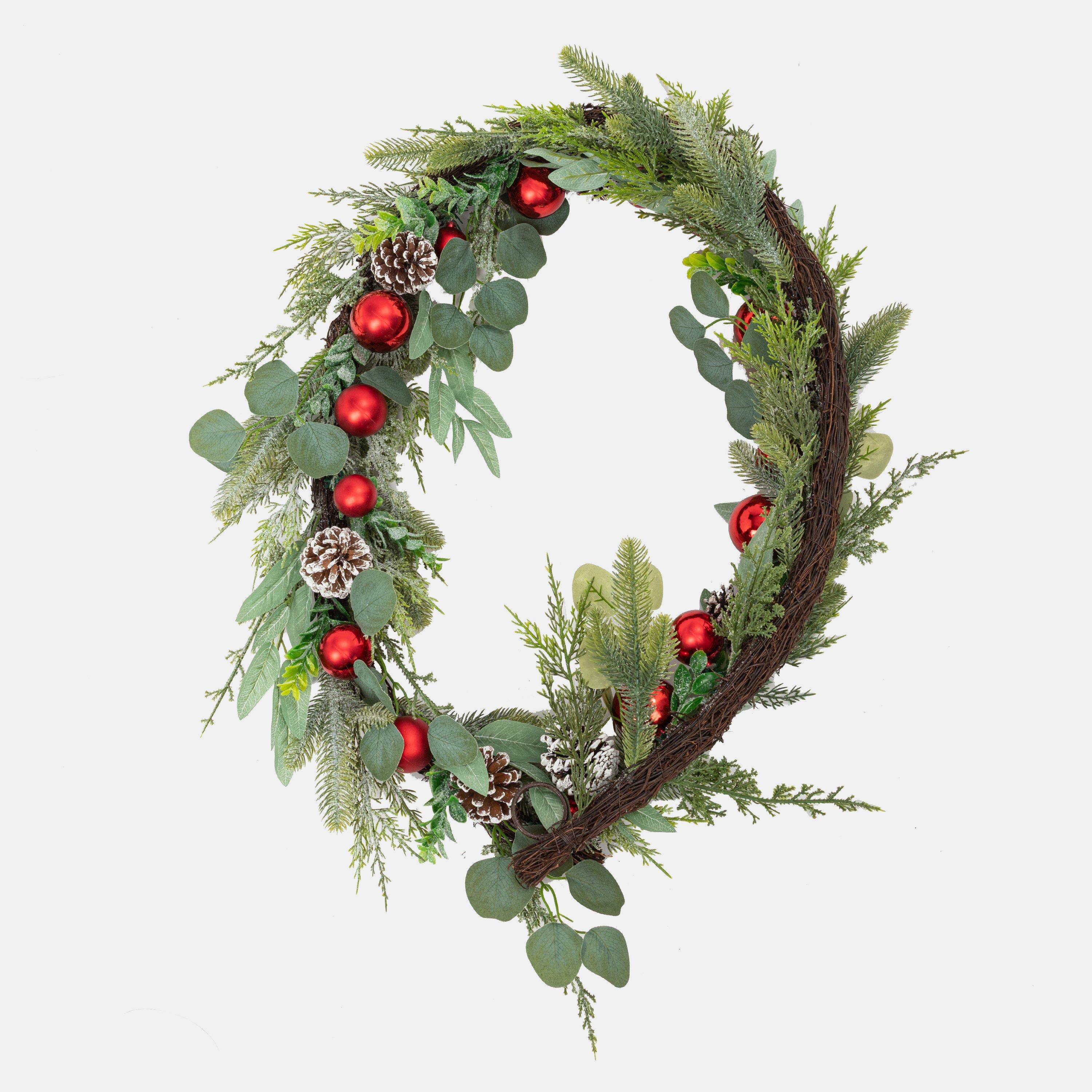 The Spirit Of Christmas 6 Feet GARLAND 54 Red Bauble One Size