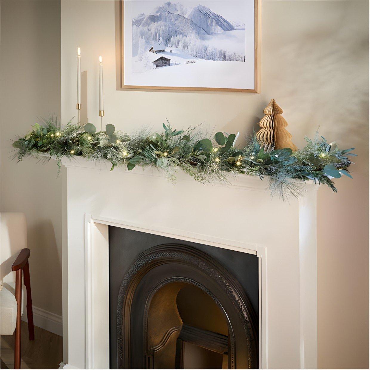 The Spirit Of Christmas 6 Feet Pre-lit PLAIN GARLAND 54 Green One Size