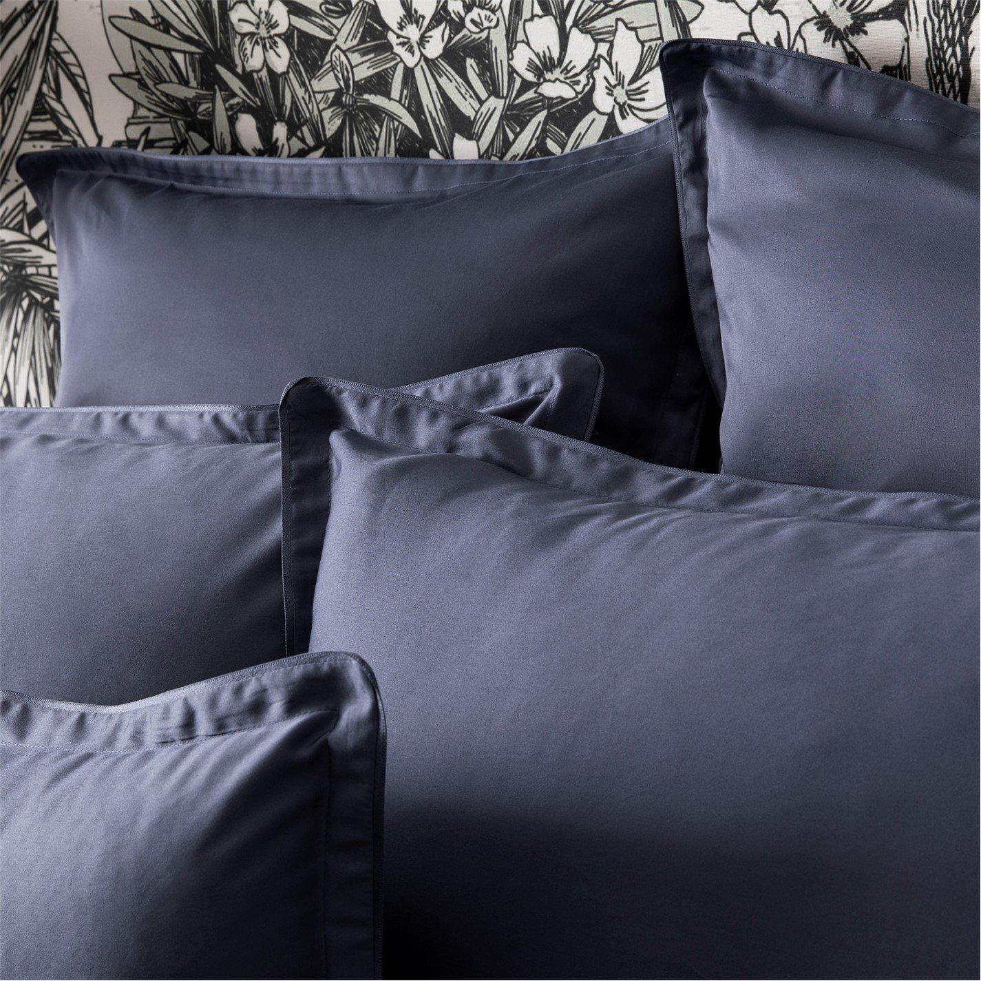 Slate Blue - Alexandre Turpault - Teophile Organic Cotton Sateen Slate Blue Pillowcases - 2