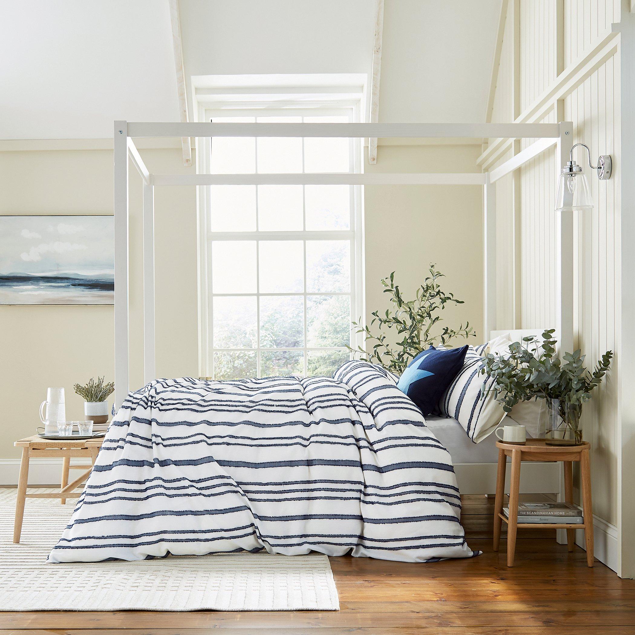 Marineblauw - Helena Springfield - Clipped Duvet Cover Set - 4