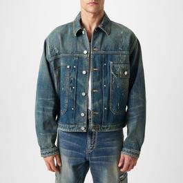 GIVENCHY Pleated Denim Jacket