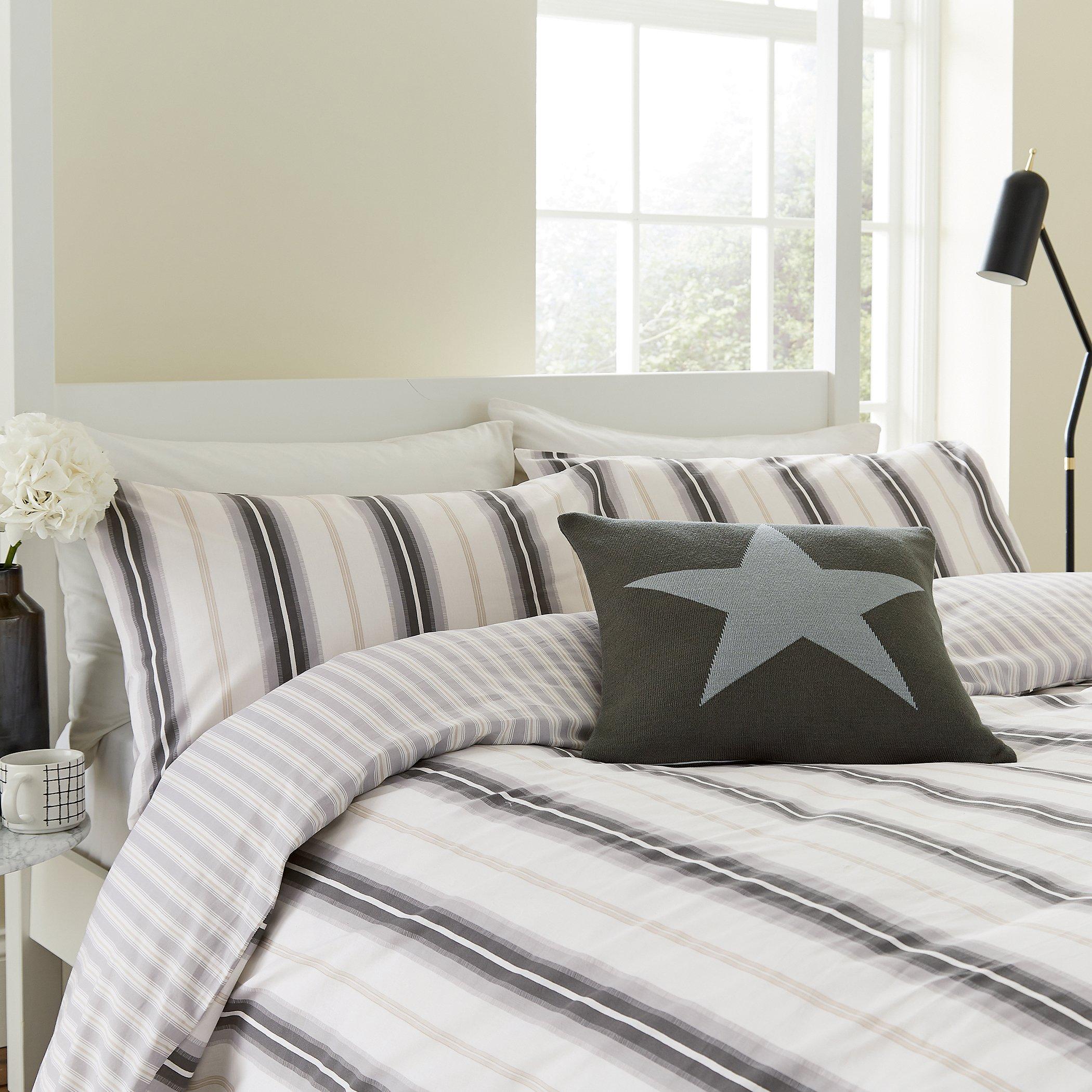 Grigio/Lino - Helena Springfield - Cooper Stripe Duvet Set - 2
